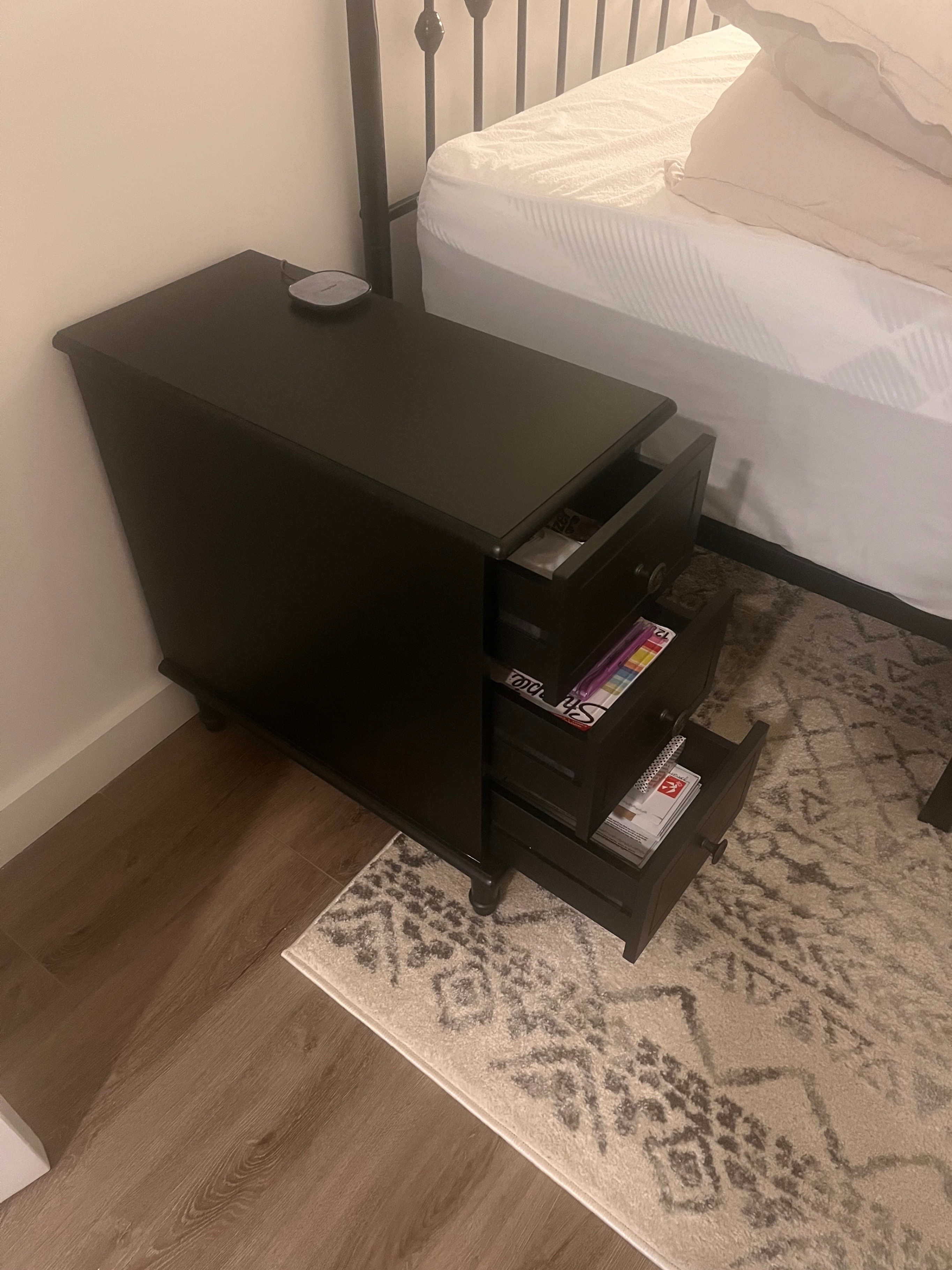 End Table, Narrow Bedside Table - photo 3