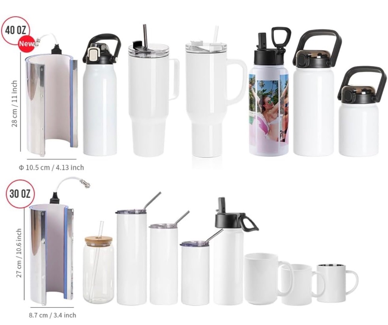 2in1 Touch Screen 40oz Tumbler Heat Press/Mug Press/Sublimation - photo 3