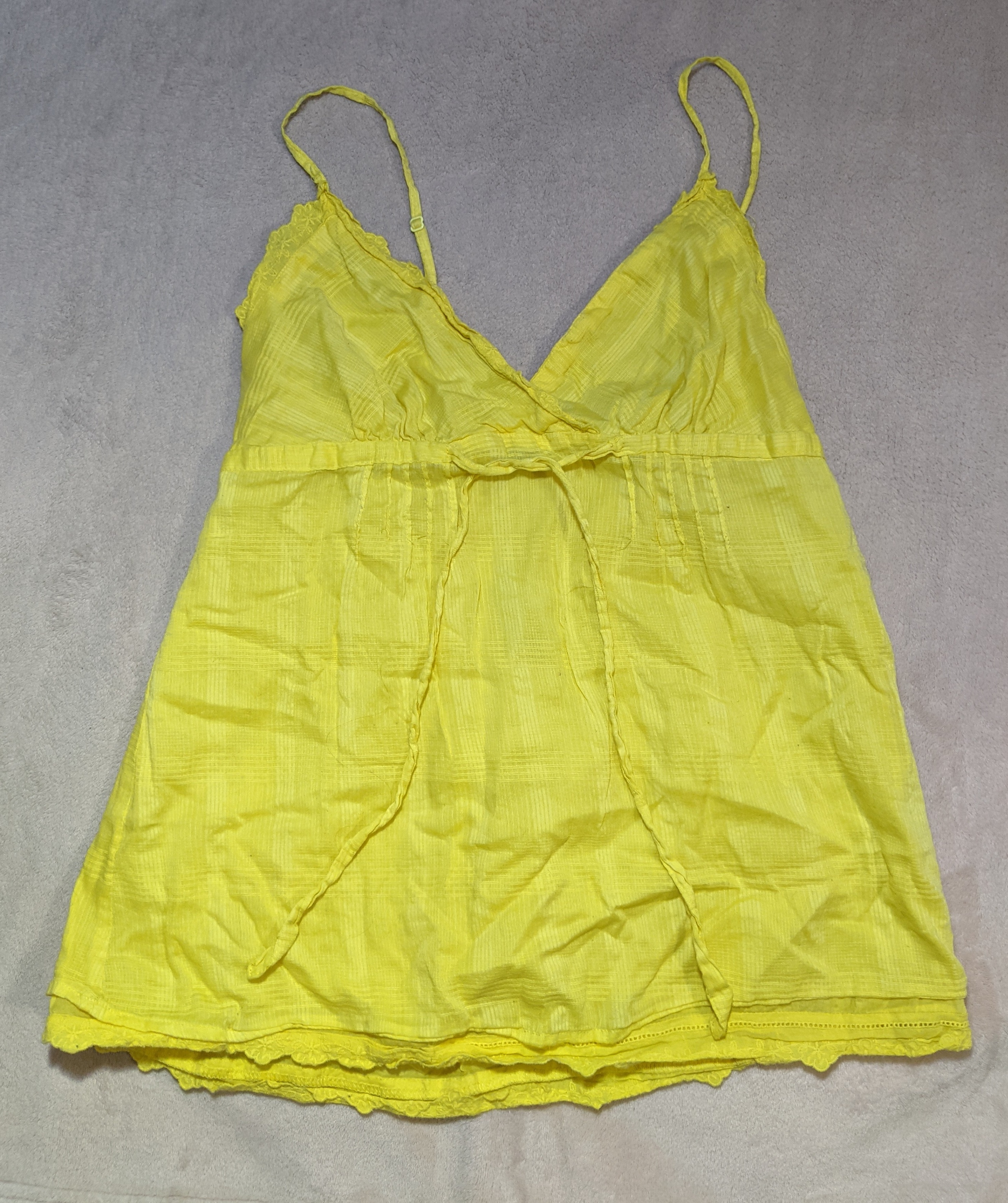 Yellow summer babydoll camisole
