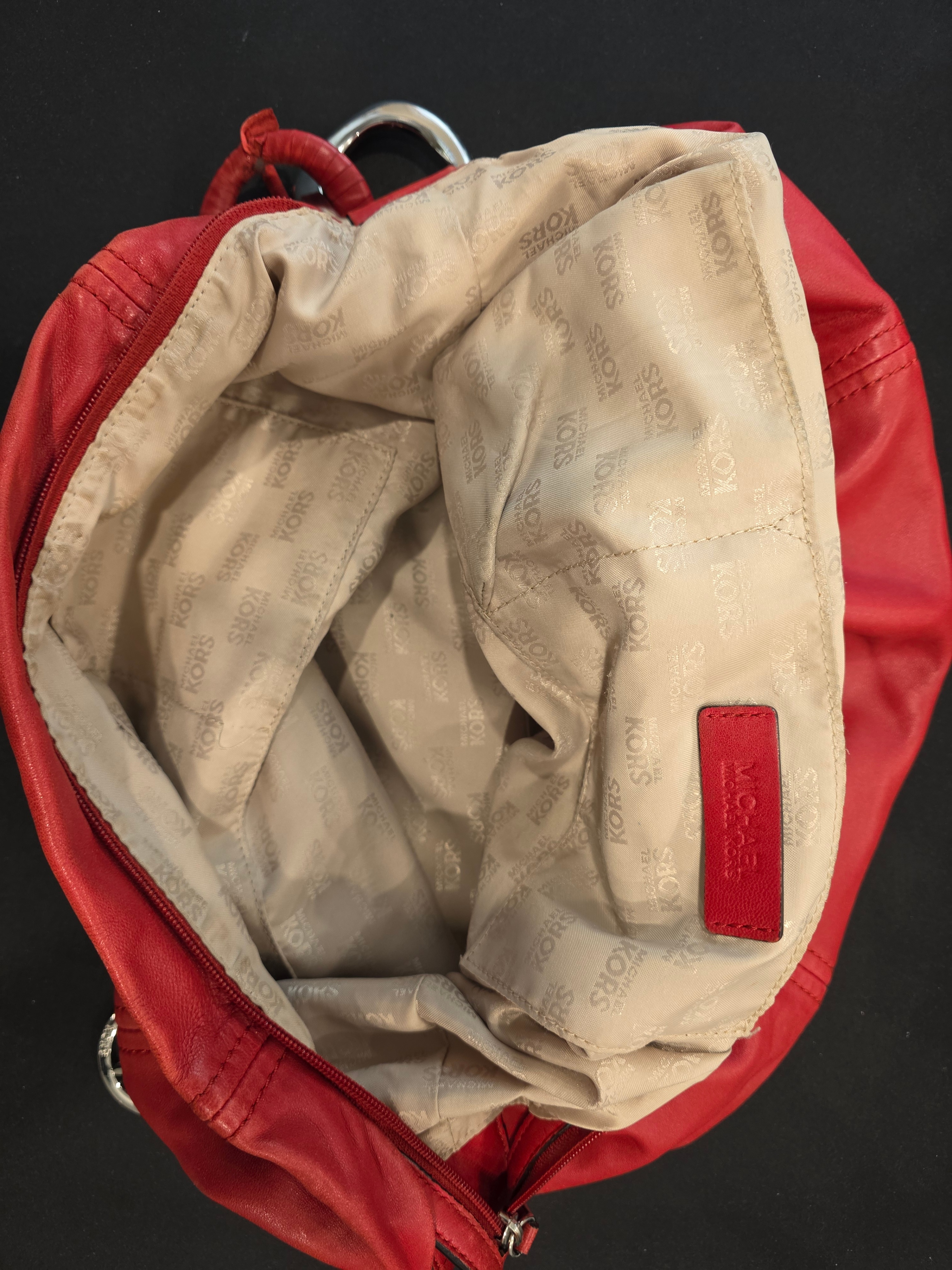 Michael Kors Bedford Large Pebbled Leather Hobo Bag – Red - photo 5