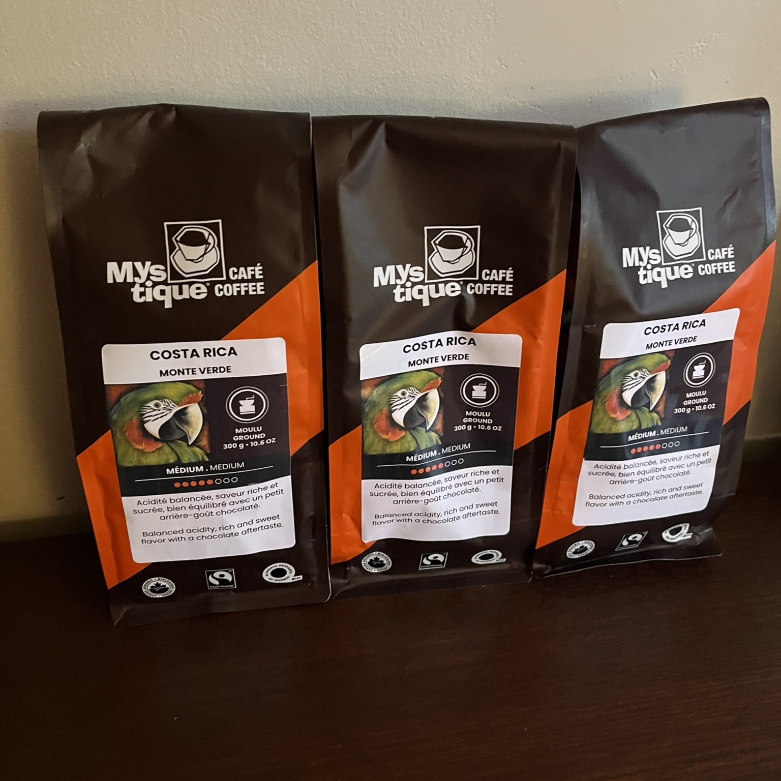 Mystique Ground Coffee - Costa Rica - 300g ea.