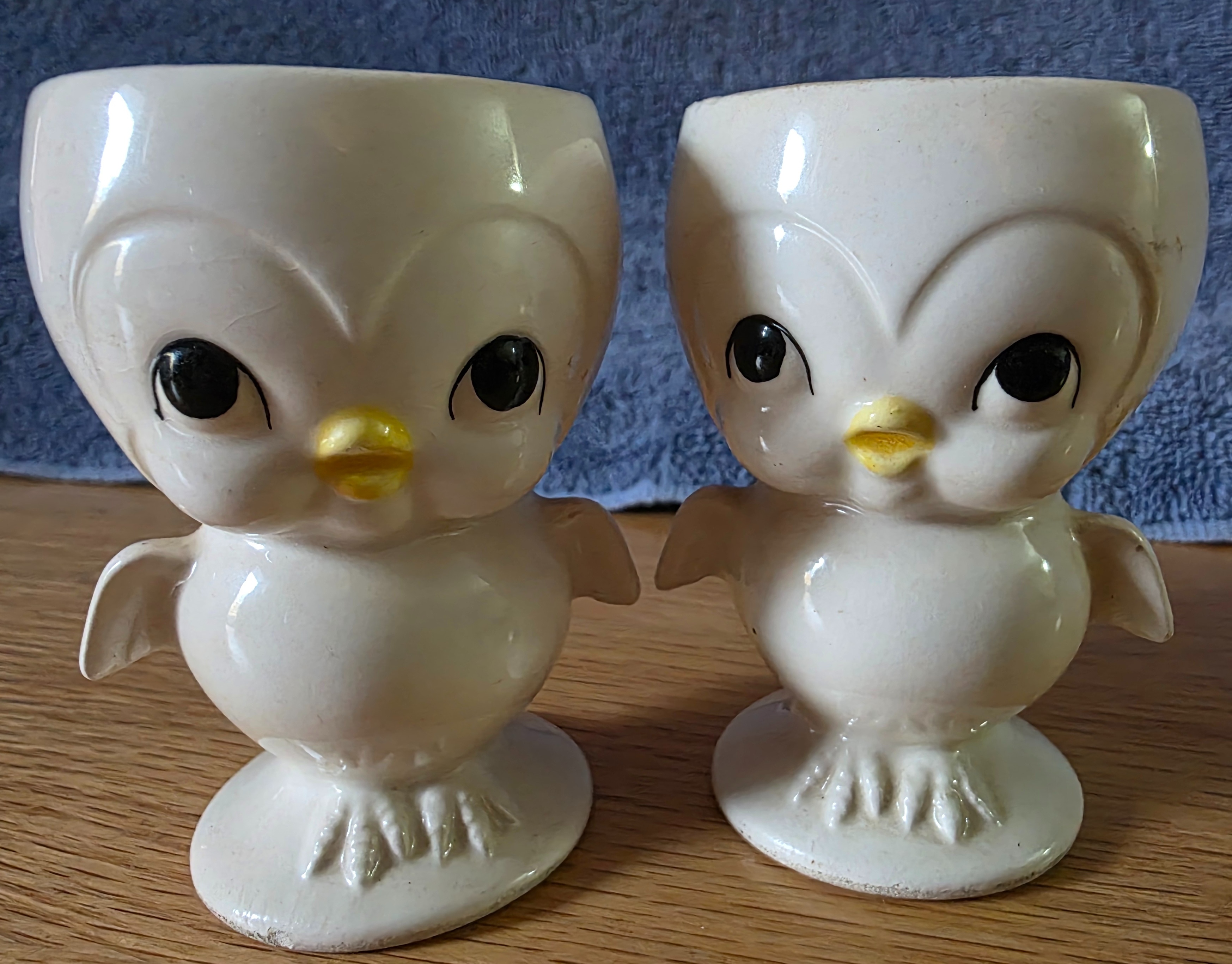 Pair of Vintage Ceramic Owl Egg Cups - photo 4