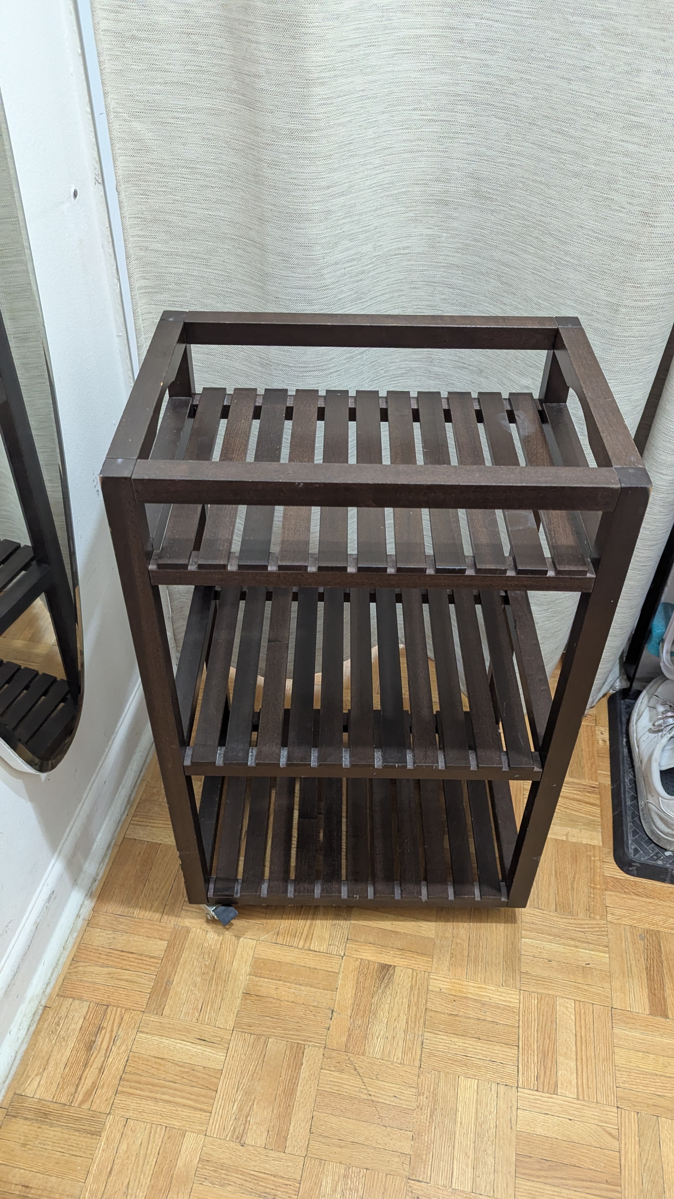 Storage Trolley Shelf 3-Tier Unit Rolling Cart Basket - photo 2