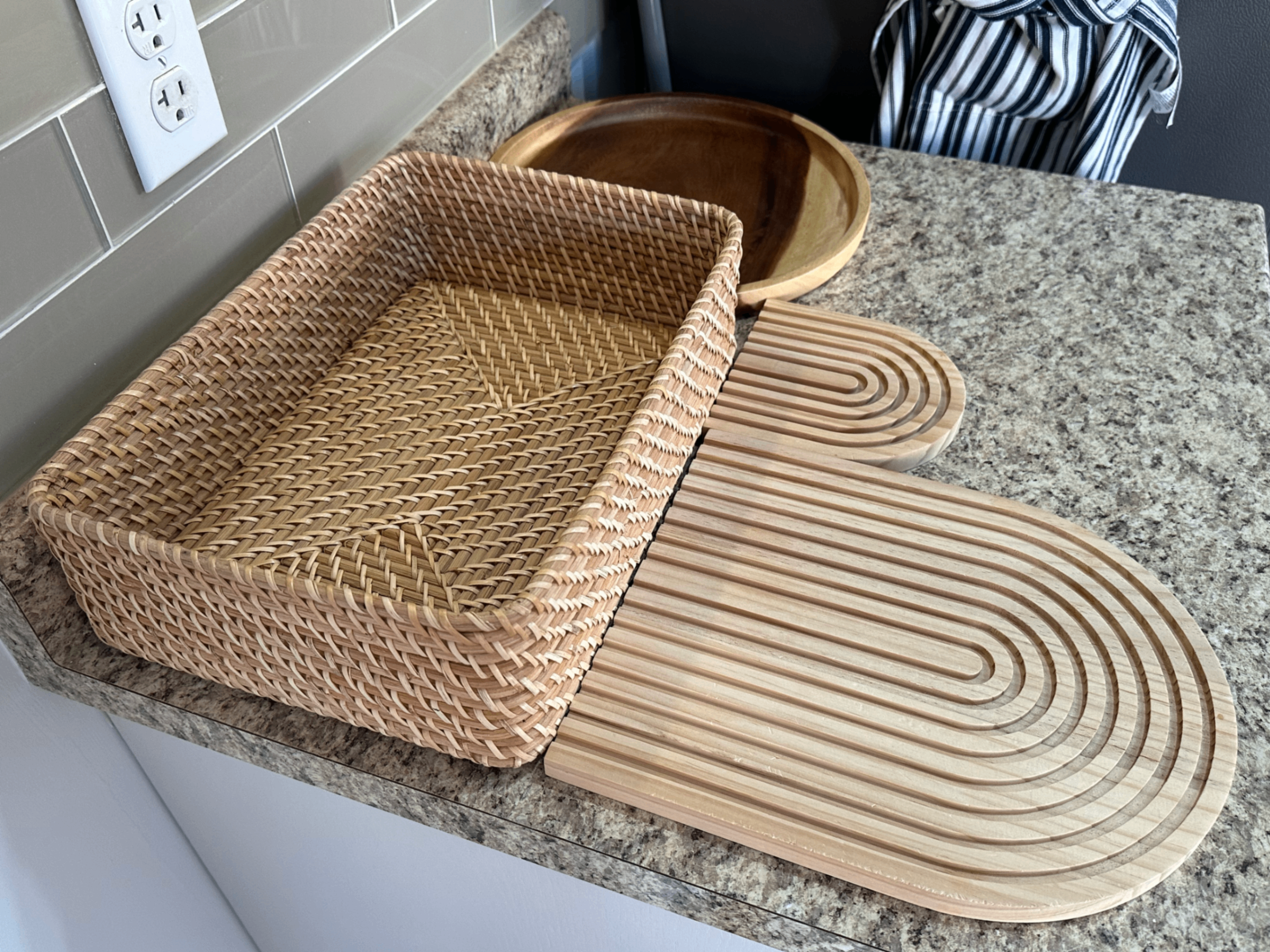 Wooden trays and Muji Basket - photo 2