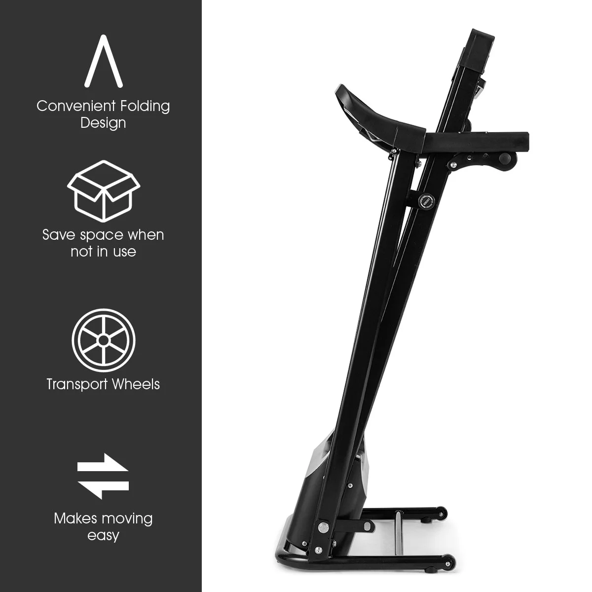 Goplus 1.0HP Folding Treadmill Electric Support Motorized Power - photo 2
