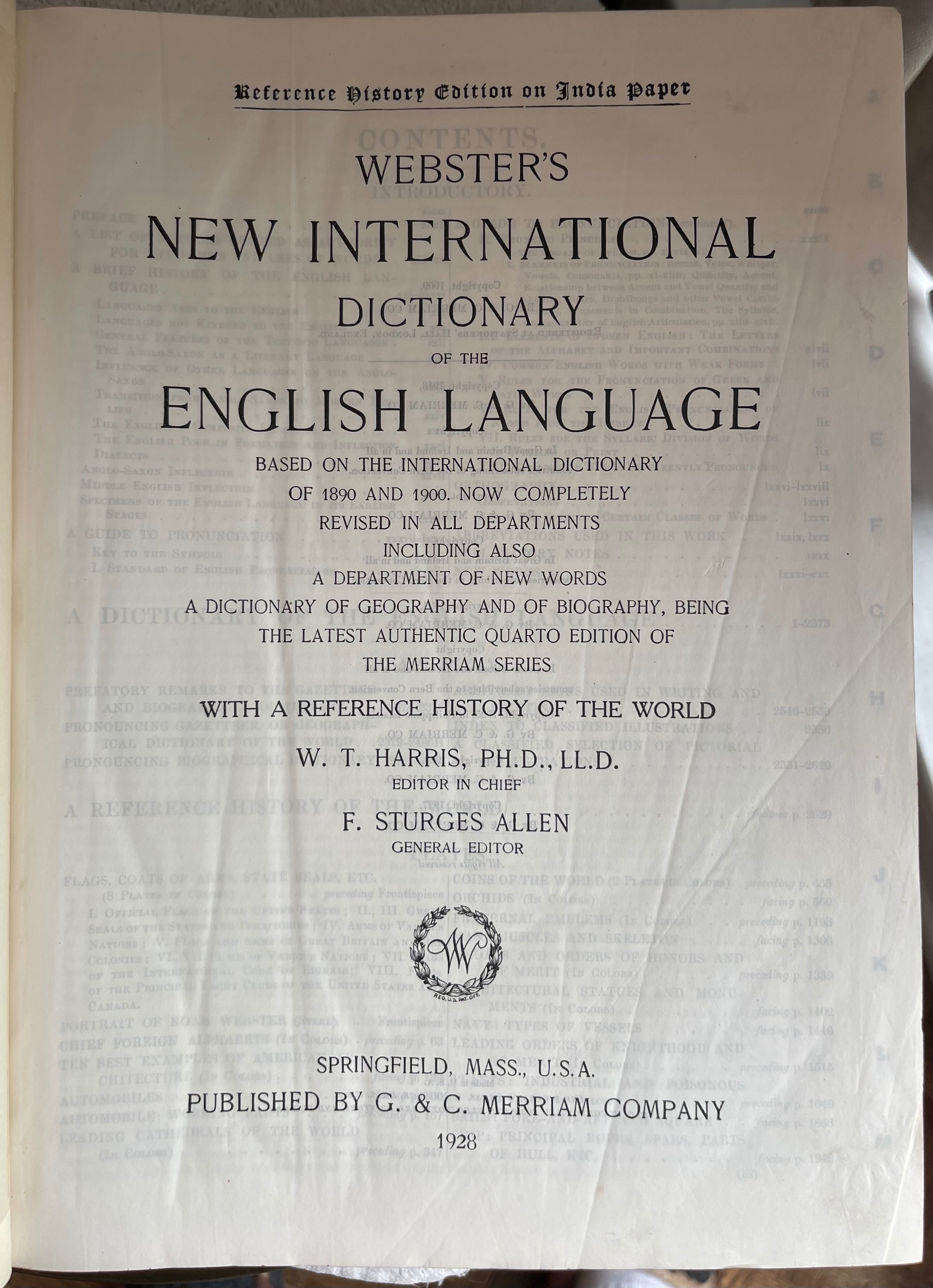 1928 Webster’s New Intl. Dictionary (Premium India Paper) - photo 3