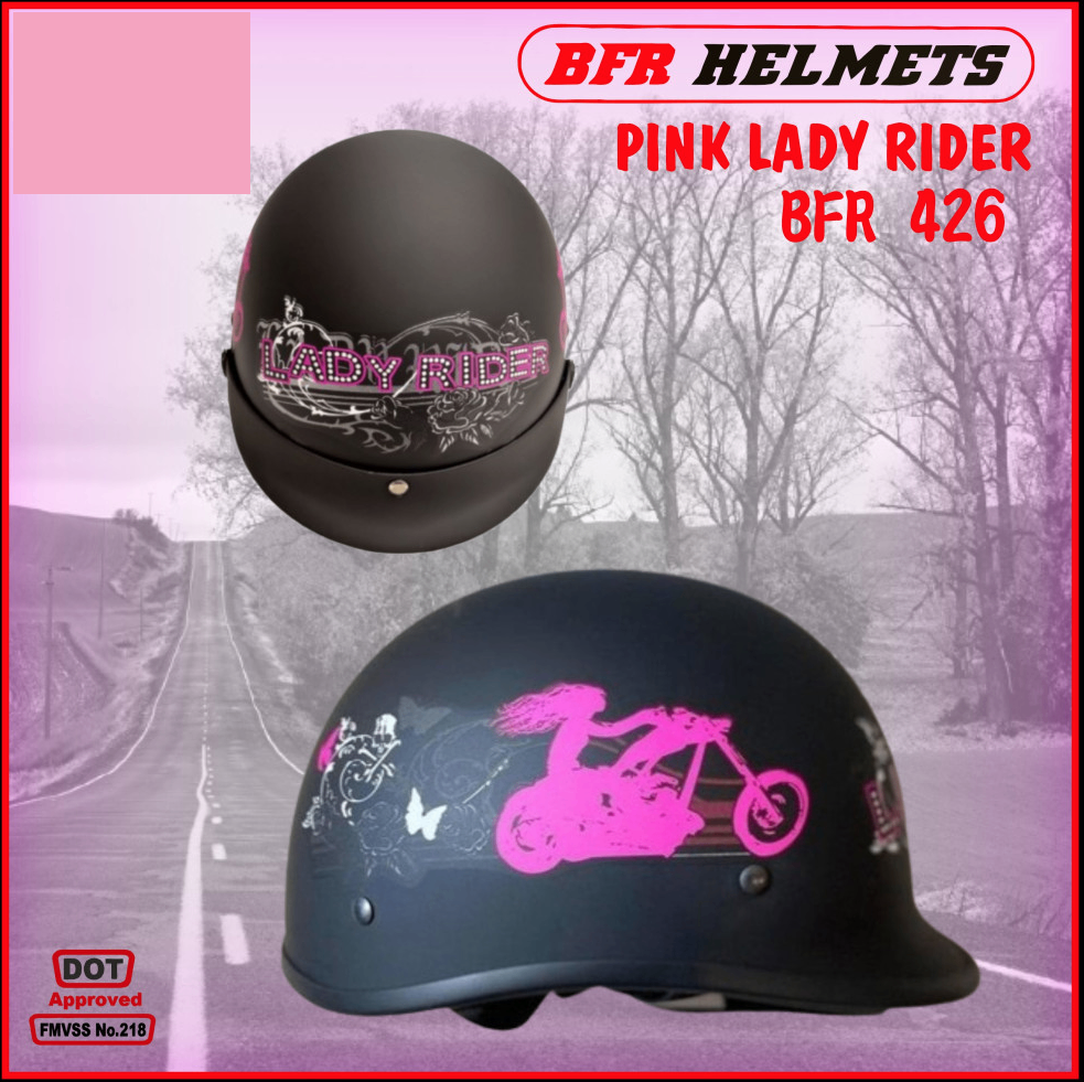 Ladies Polo Style Motorcycle Scooter Helmet – DOT Cert – New