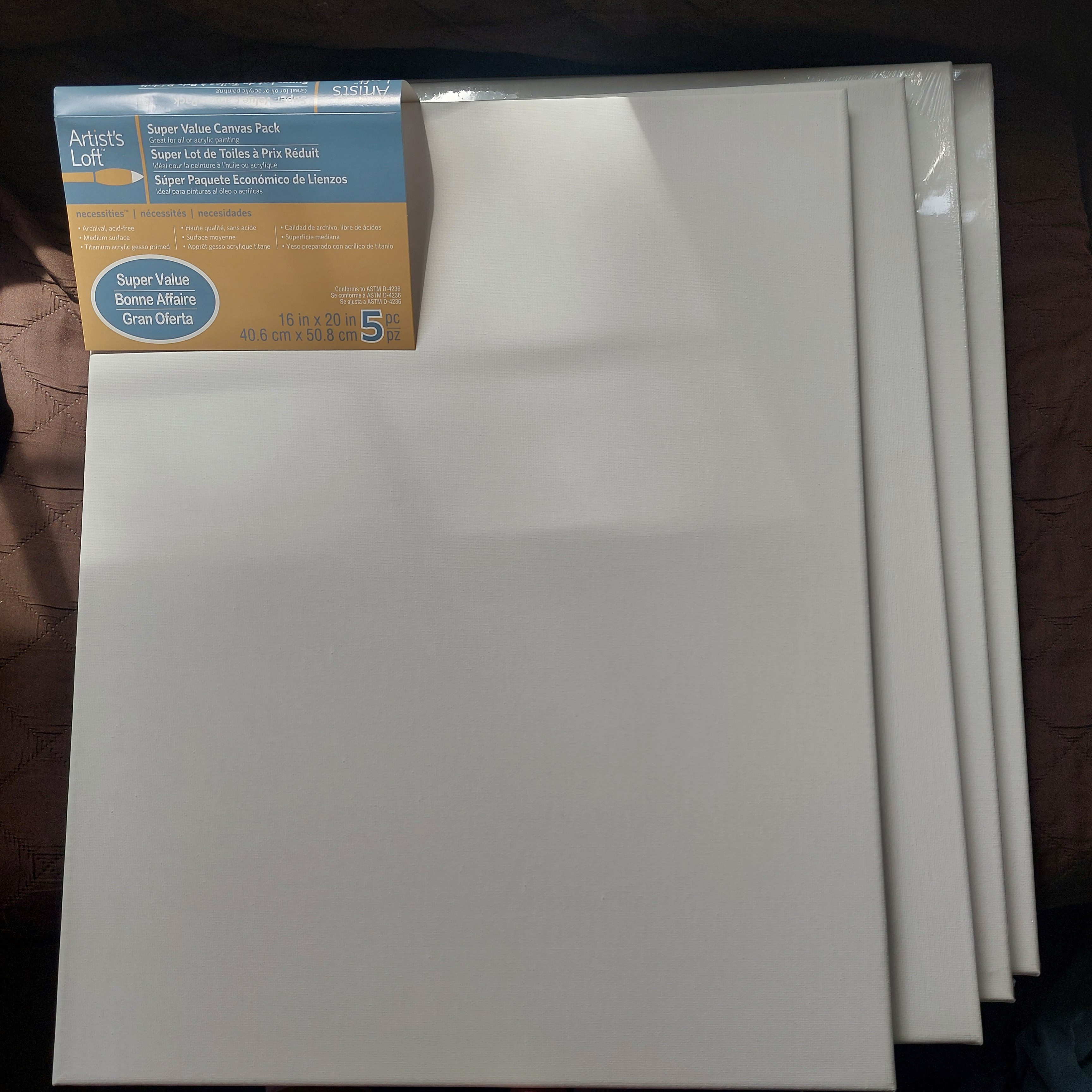 12 Blank Canvases for Oil and Acrylic Paints Multiple Sizes - photo 3