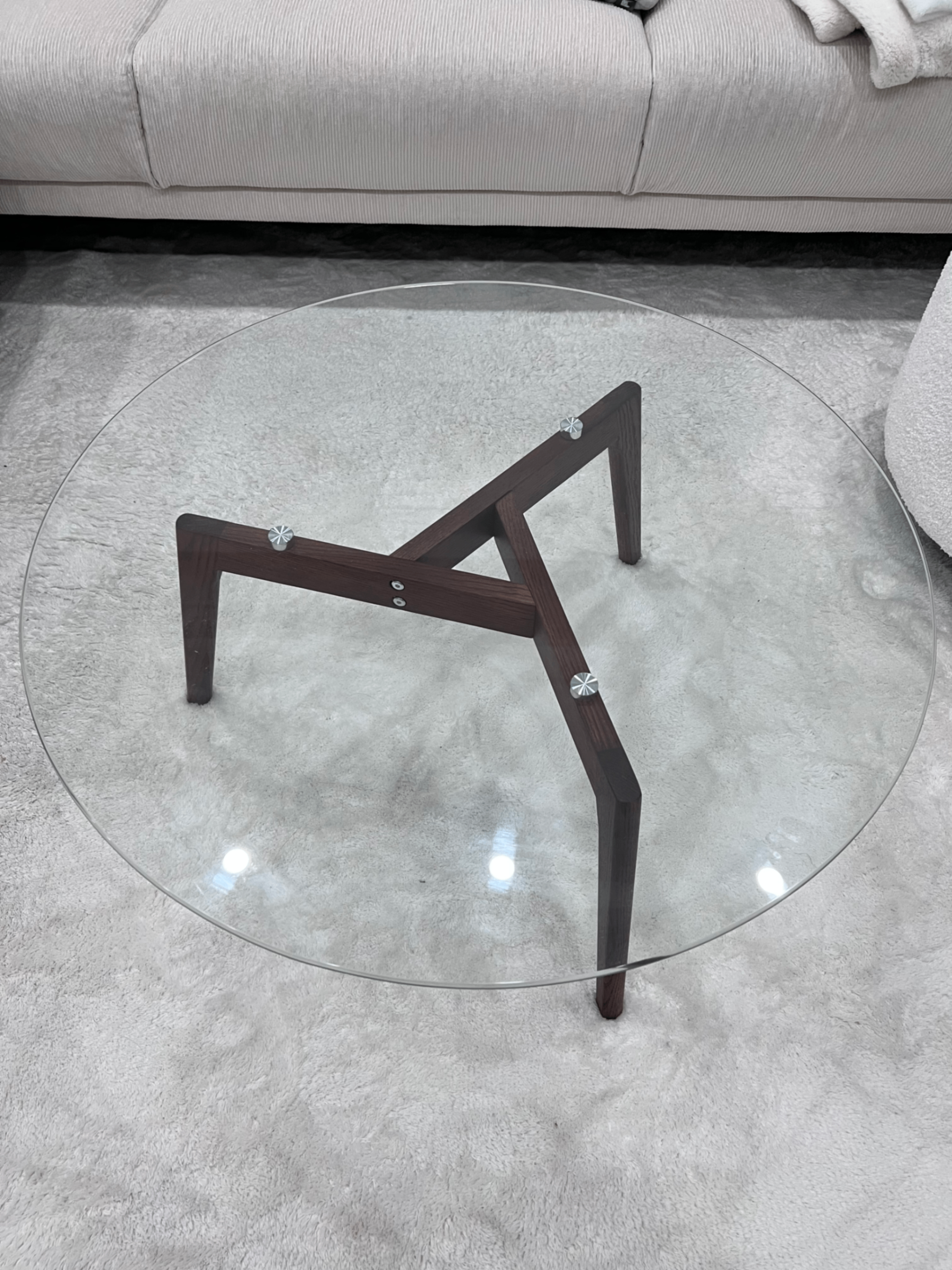 Glass Coffee table + Side table Set