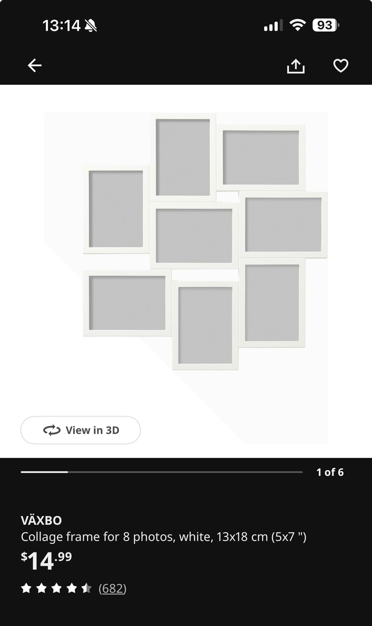 🖼️ IKEA VÄXBO Collage Frame (8 Photos) – For Sale!