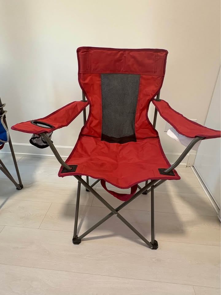 3 Outbound Folding Chairs with Cup Holders - photo 2