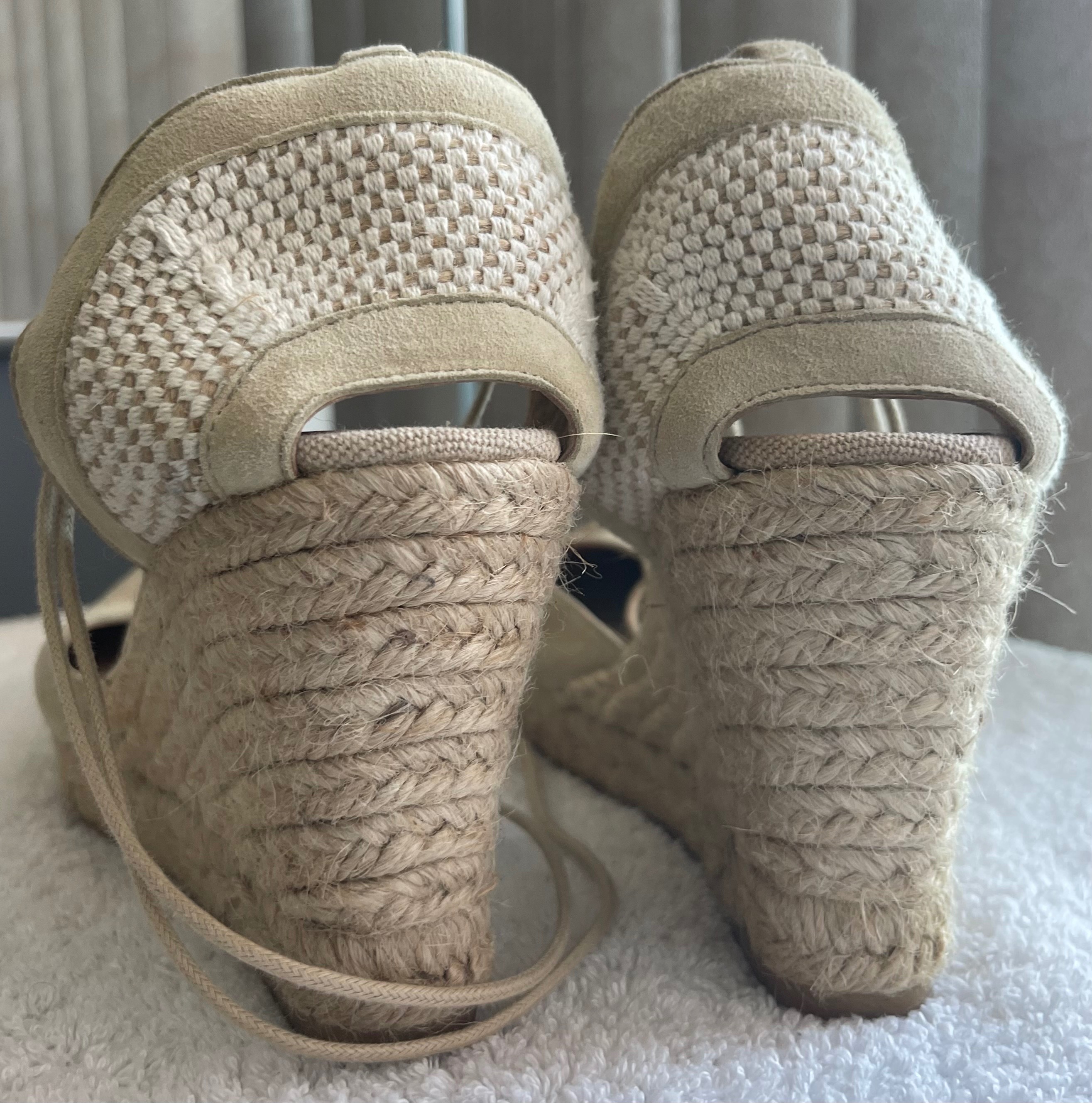 Kanna Tan Suede Espadrille Wedges (Size 8.5) - photo 3