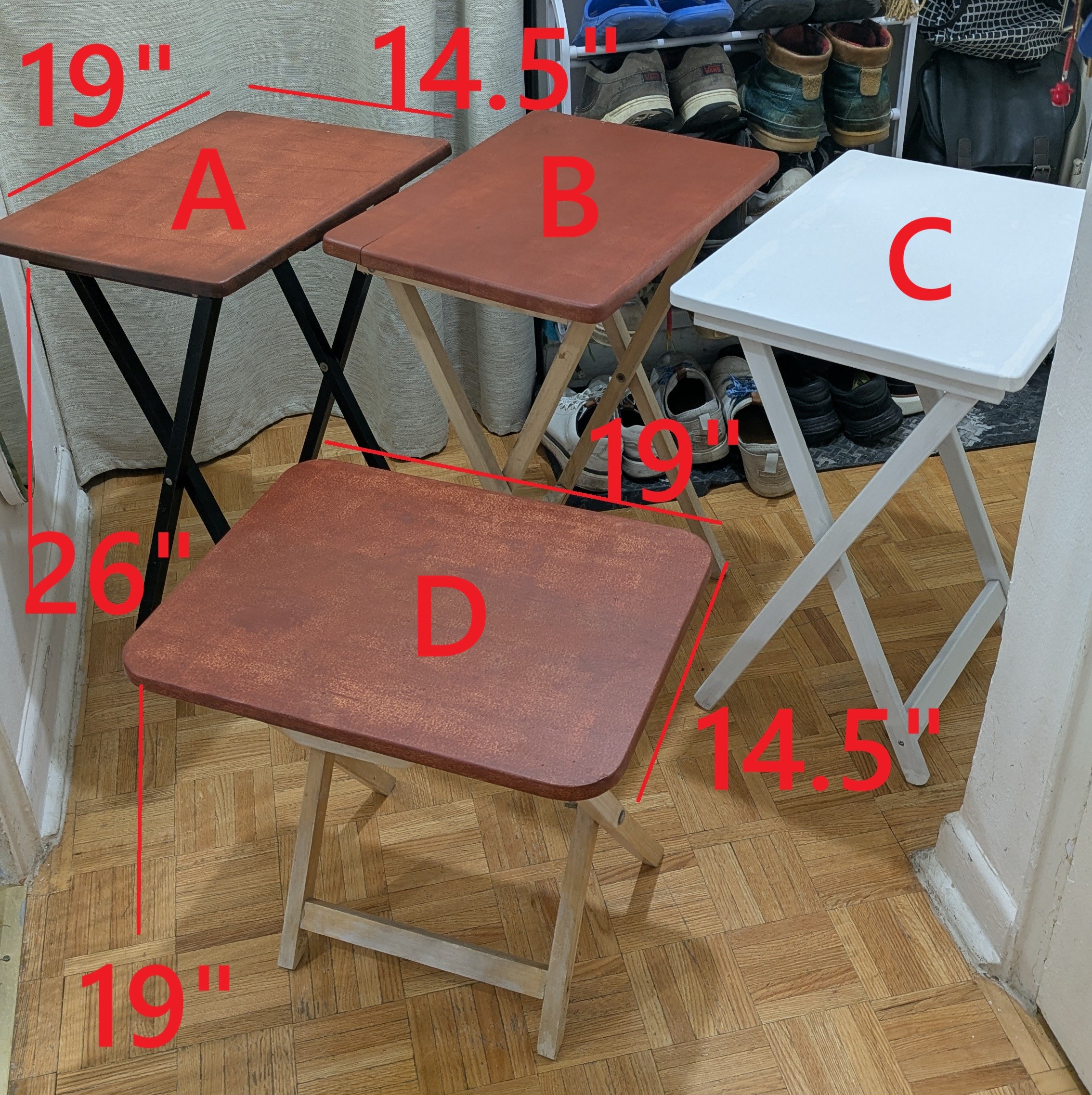 Portable Folding Wood Table TV Bed Tray\Dinner Furniture
