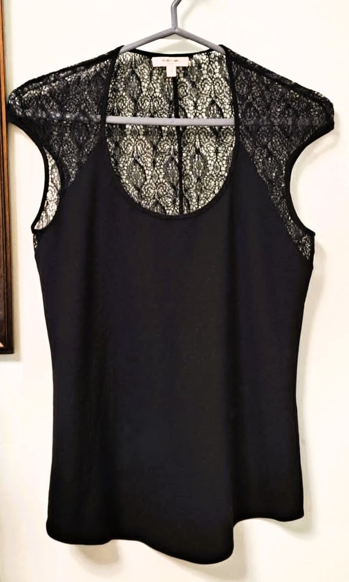 Helmut Lang Puckered Lace Back Blouse A01HW504 Like New