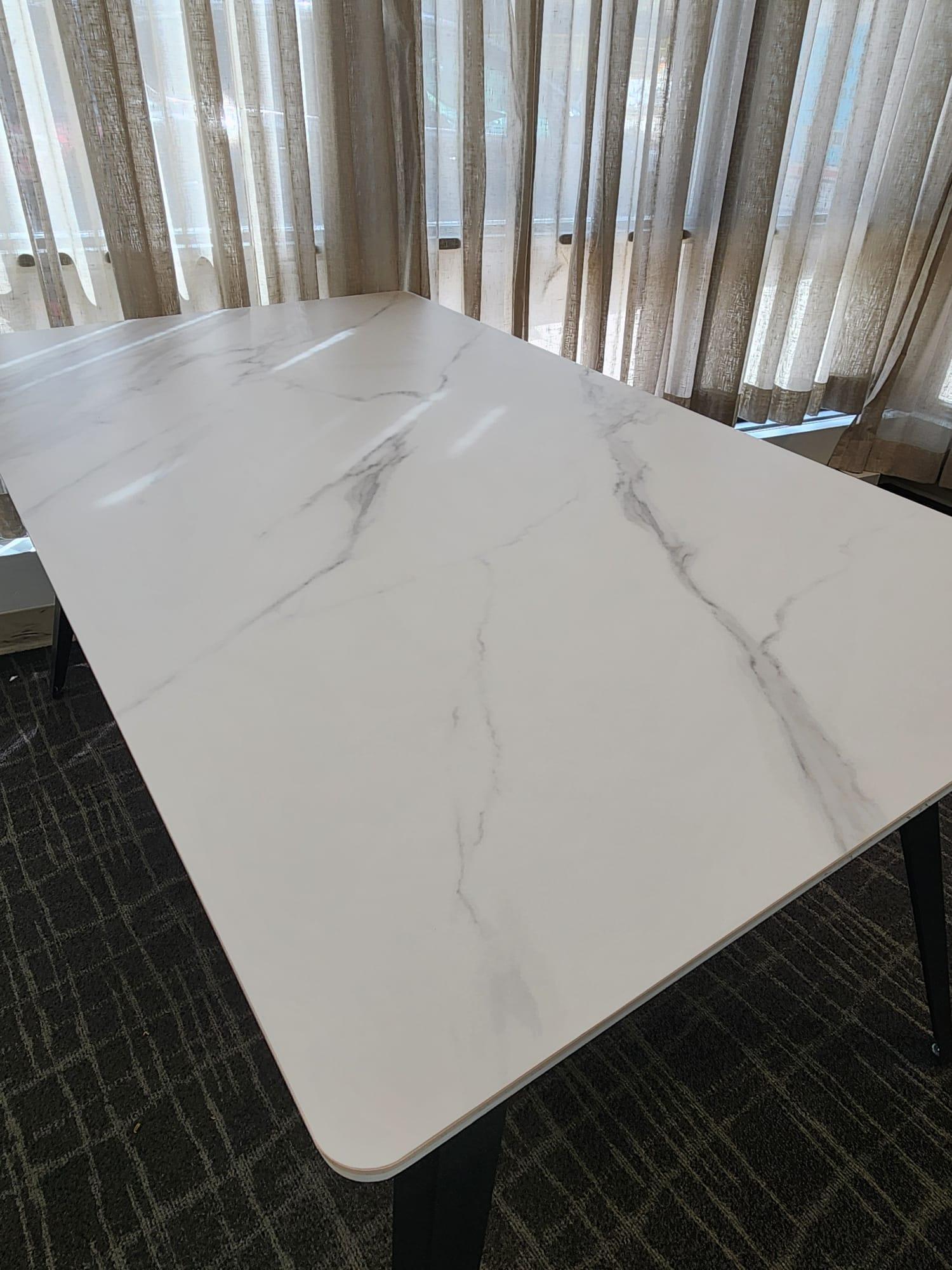 Marble-Look Dining Table - photo 4