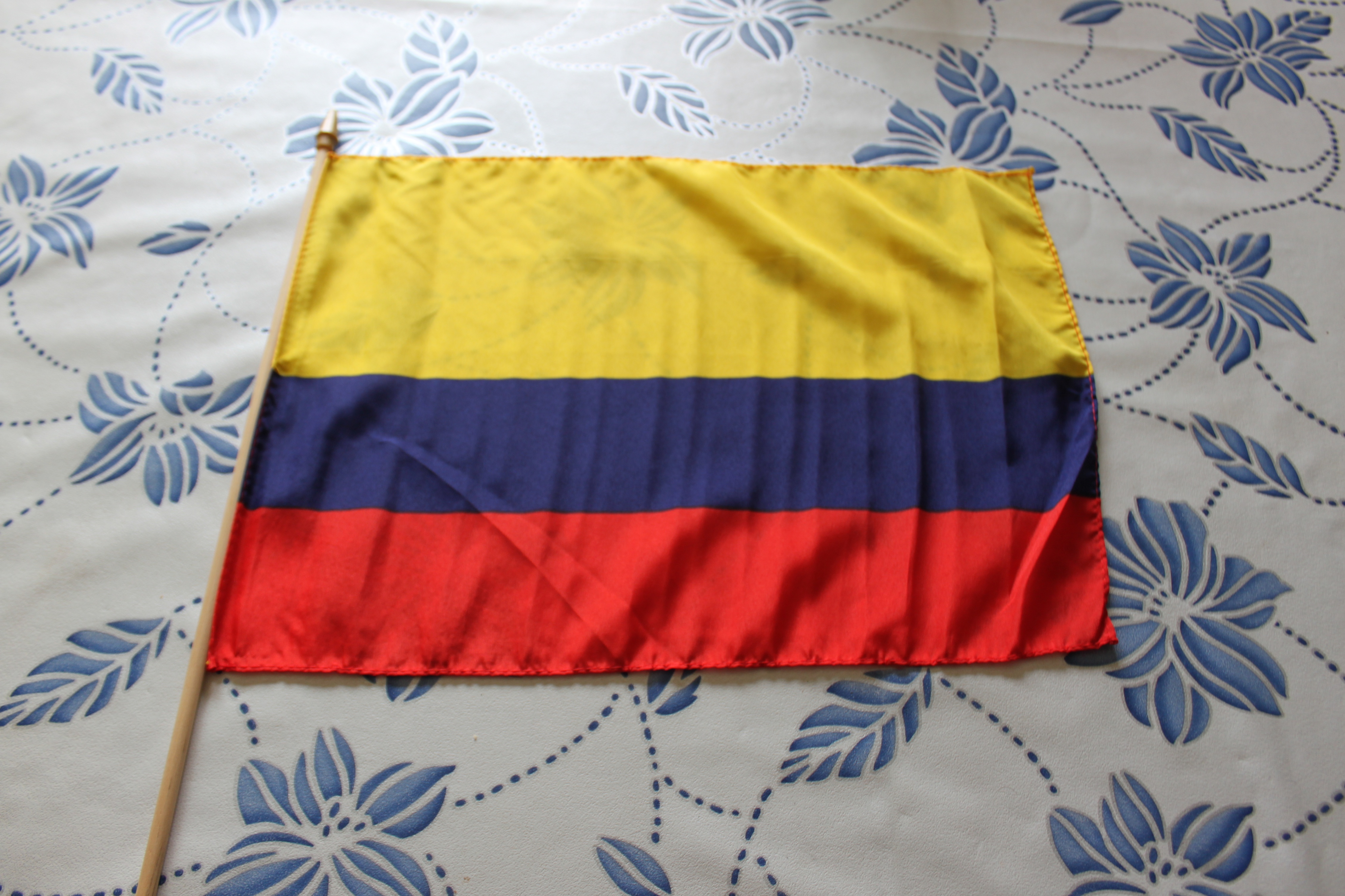 Colombia Flag With Waving Stick