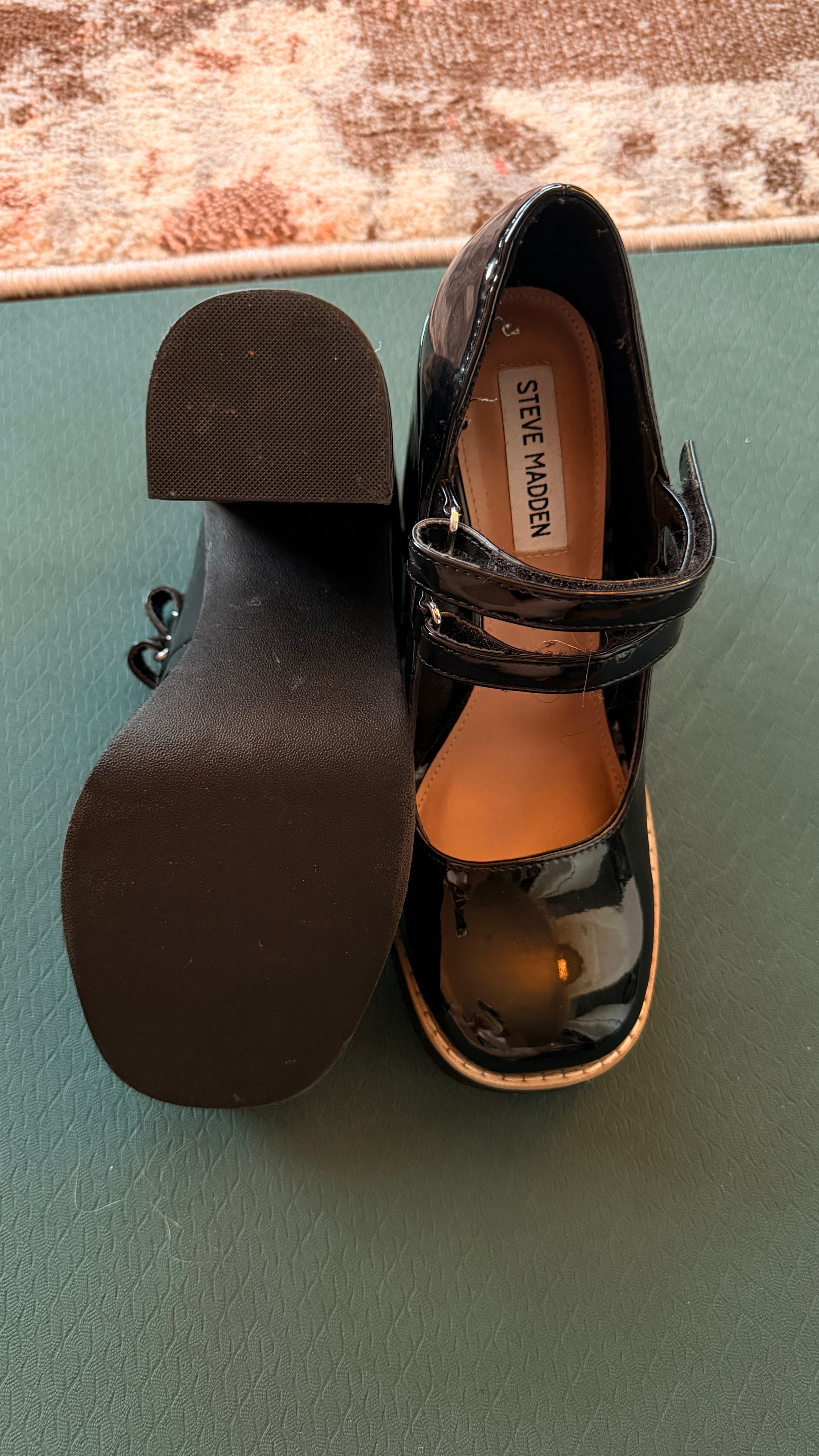Steve Madden Black Patent Platform Mary Janes - photo 3