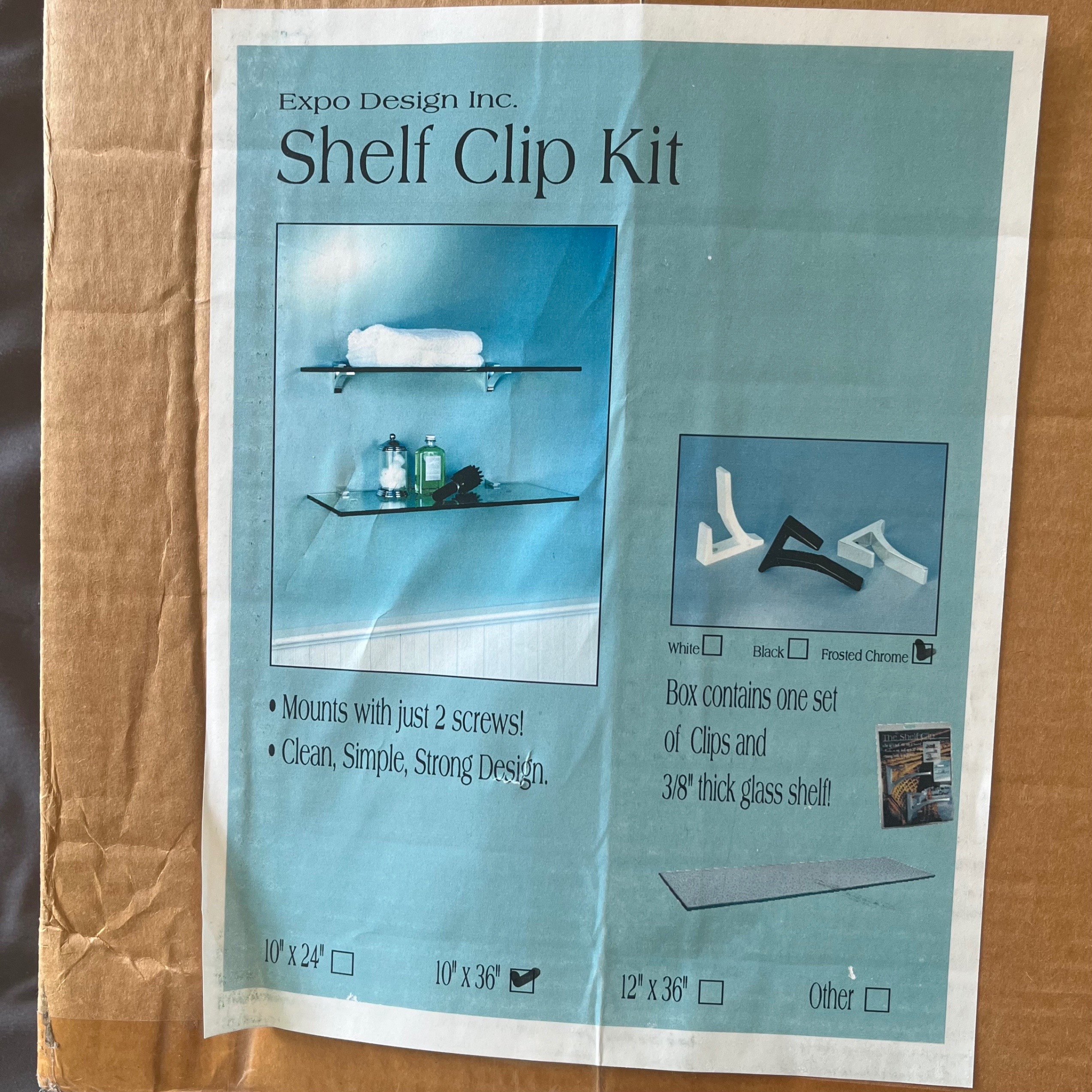 Modern Floating Glass Shelf Kit