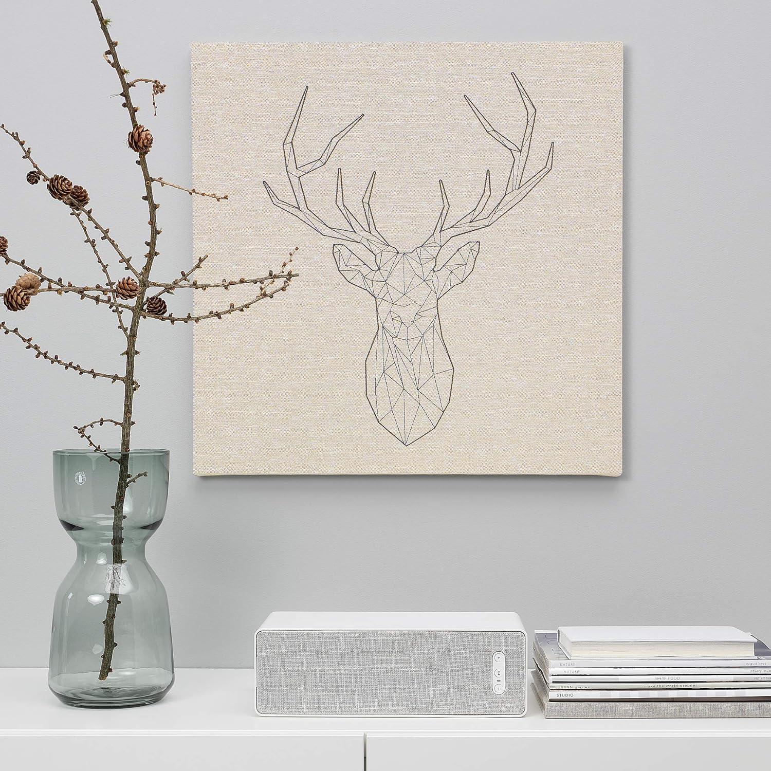 IKEA PJÄTTERYD Picture 56 x 56 cm black deer wall art