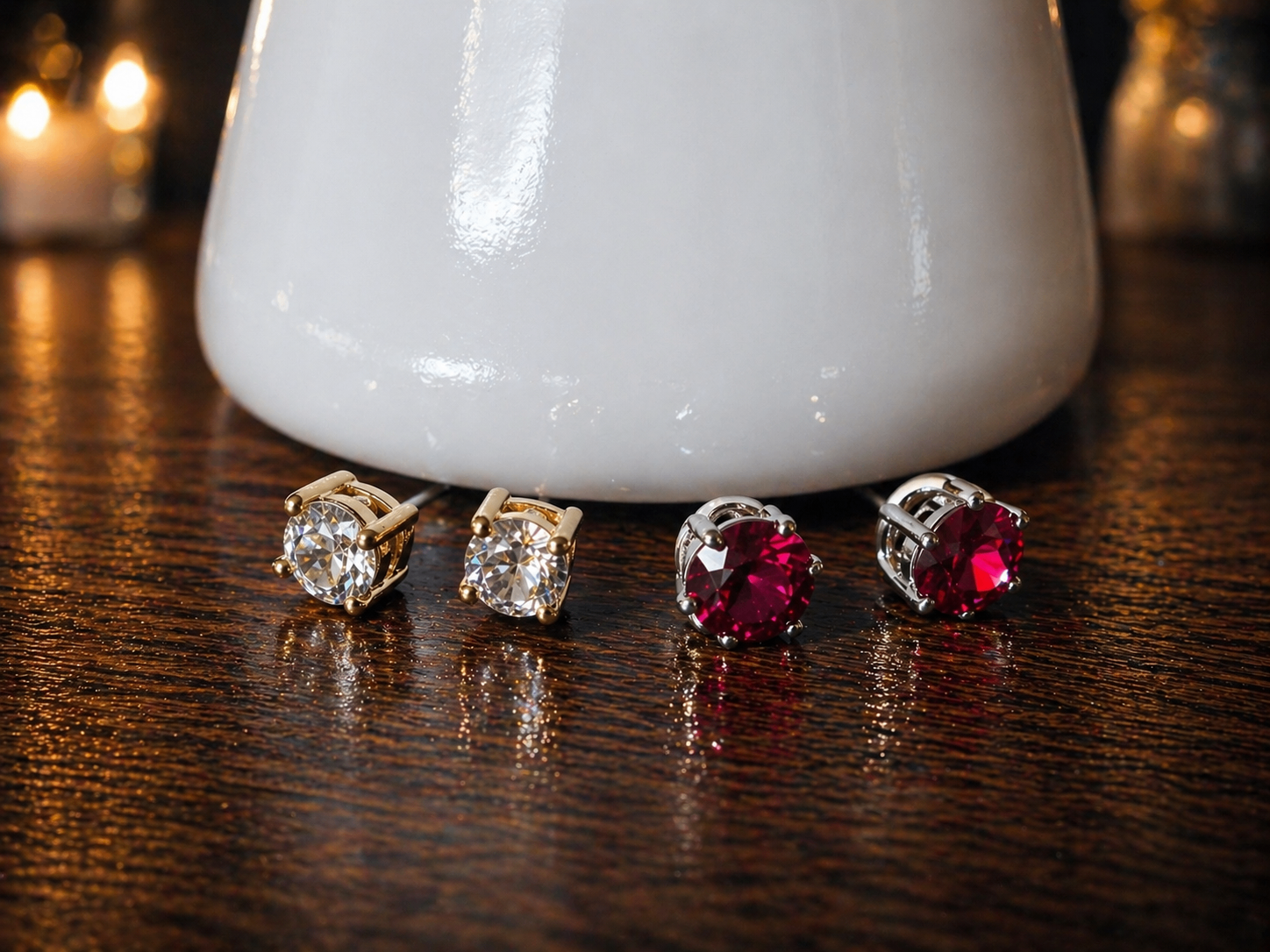 Swarovski Set Gold Silver Bracelets Stone Ring Stud Earrings NEW - photo 5