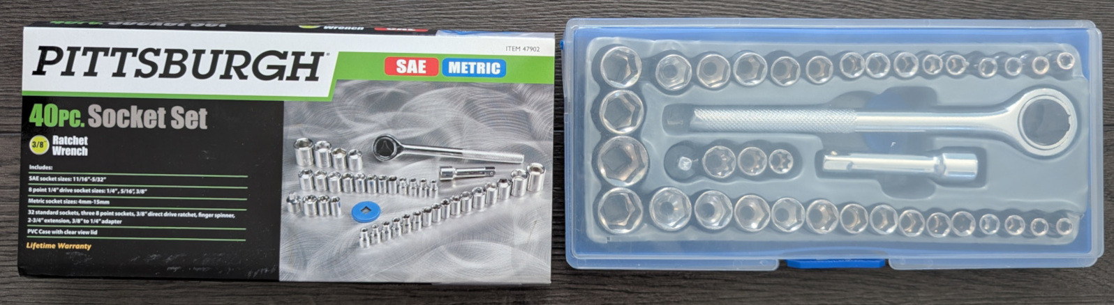 Pittsburgh 40 piece socket set - photo 2