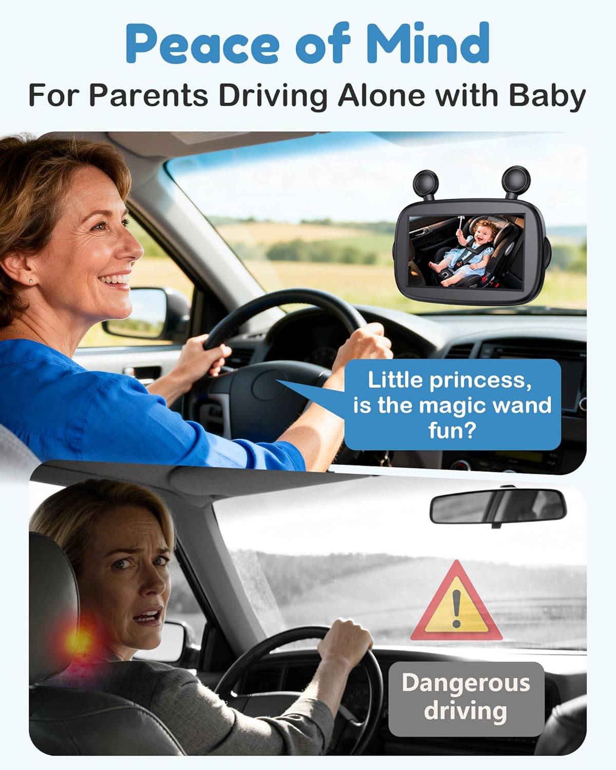 HD 1080P Baby Car Camera: Easy to Install 150° Wide Angle Car - photo 2