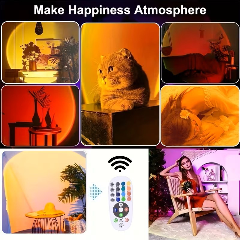 BRAND NEW Sunset Projection Mood Light with RGB16 Color Changing - photo 3