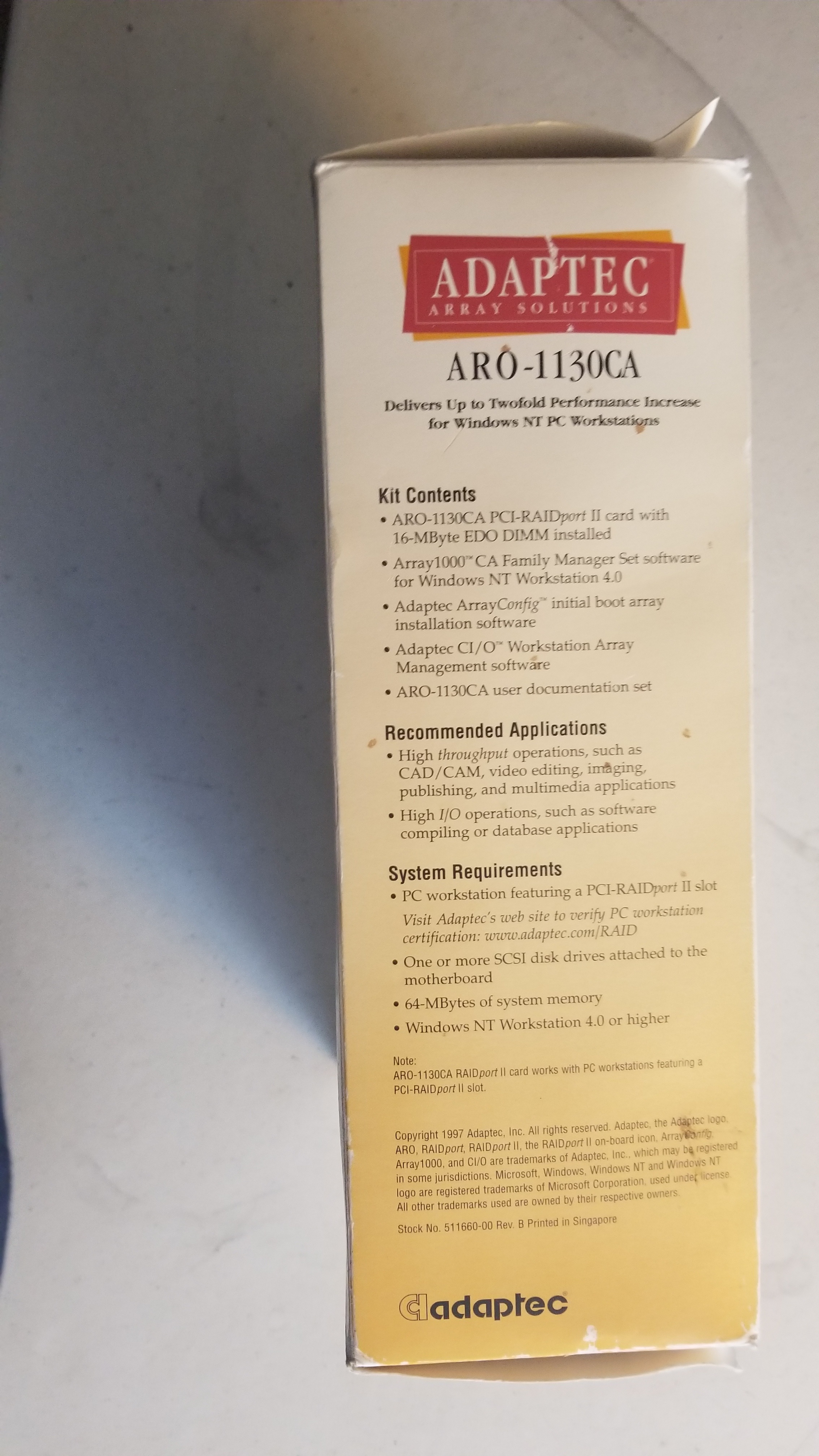 Adaptec ARO-1130CA PCI-RAIDport II Caching RAID Coprocessor Card - photo 5