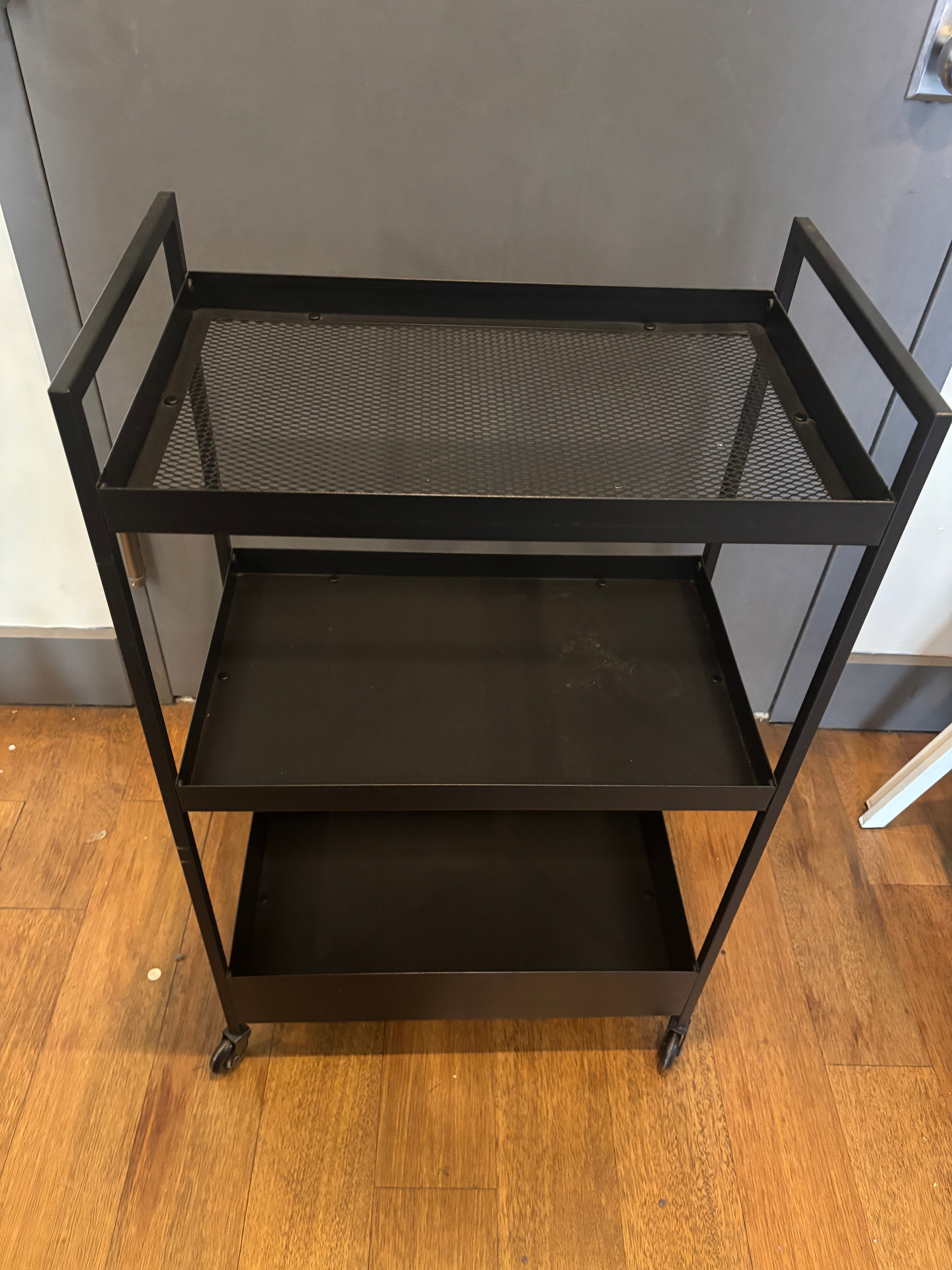 Black Ikea Nissafors Utility/Bar Cart