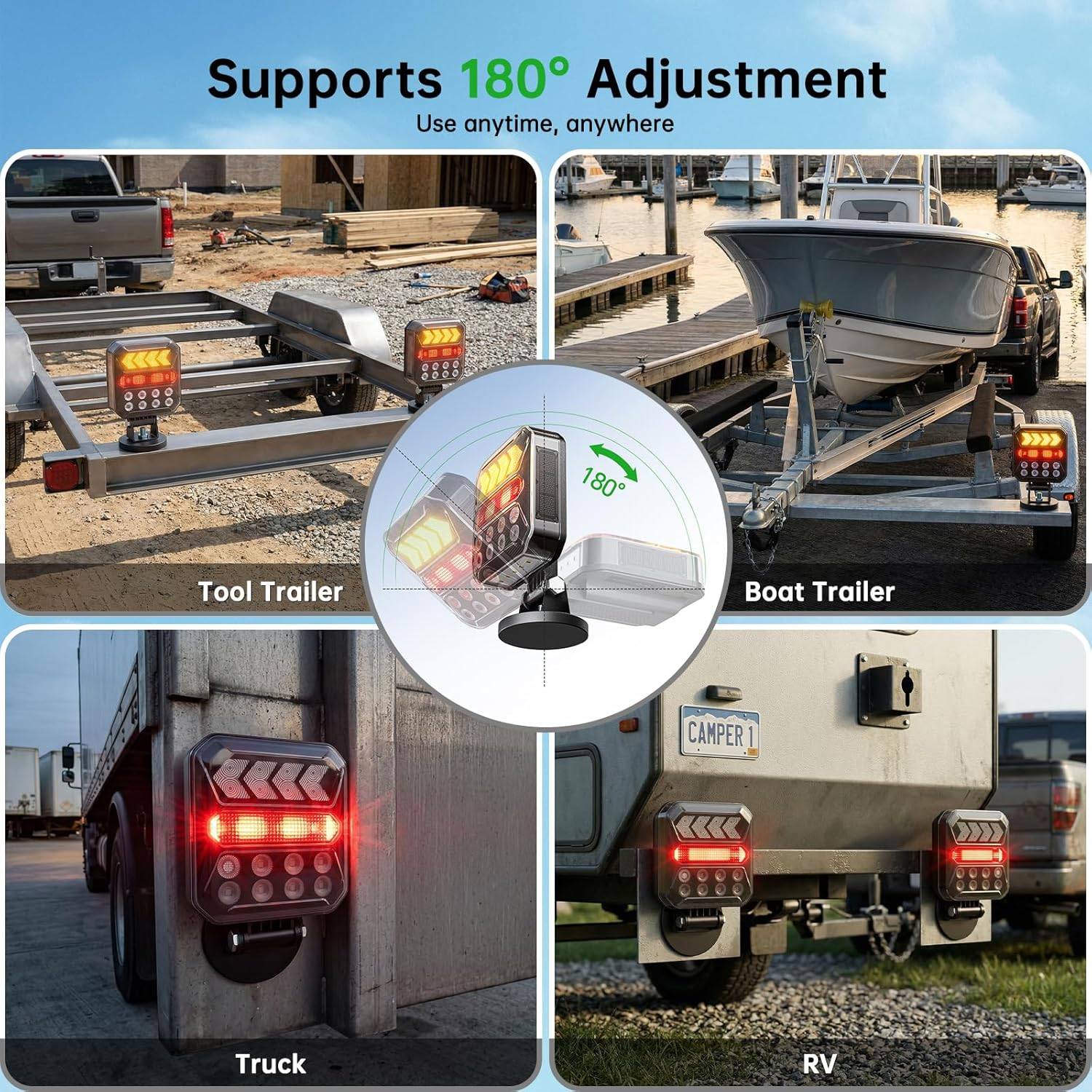 Solar Wireless Trailer Lights – Turn/Brake/Run/Stop/Alert Modes - photo 5