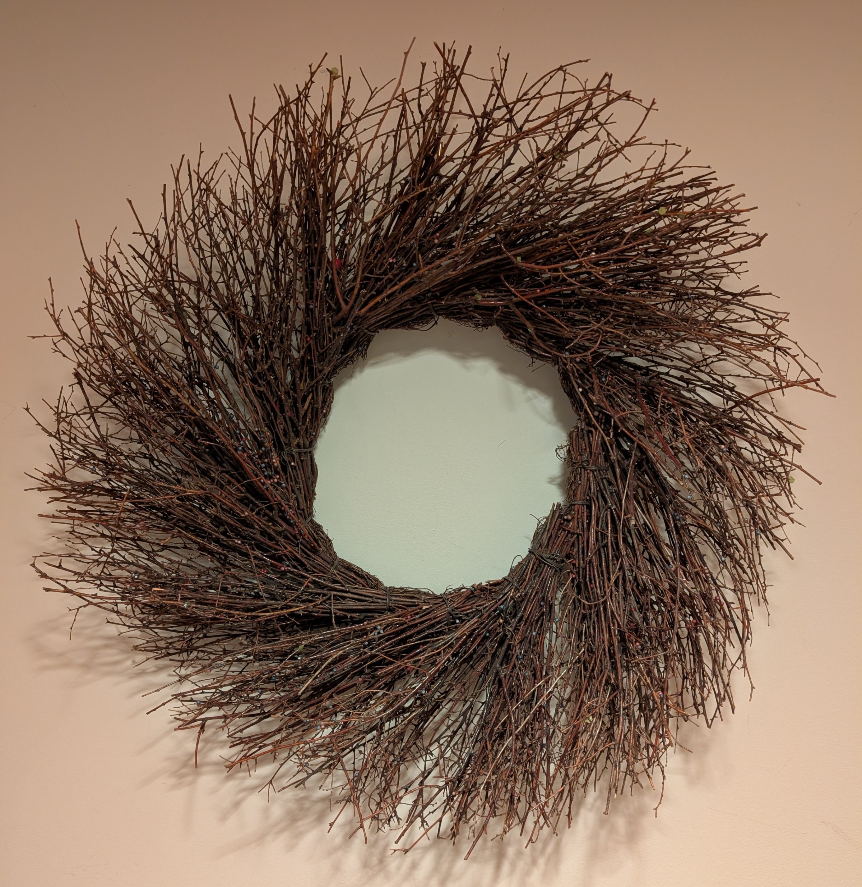 Restoration Hardware 24" Woodland Twig Berry wreath in box