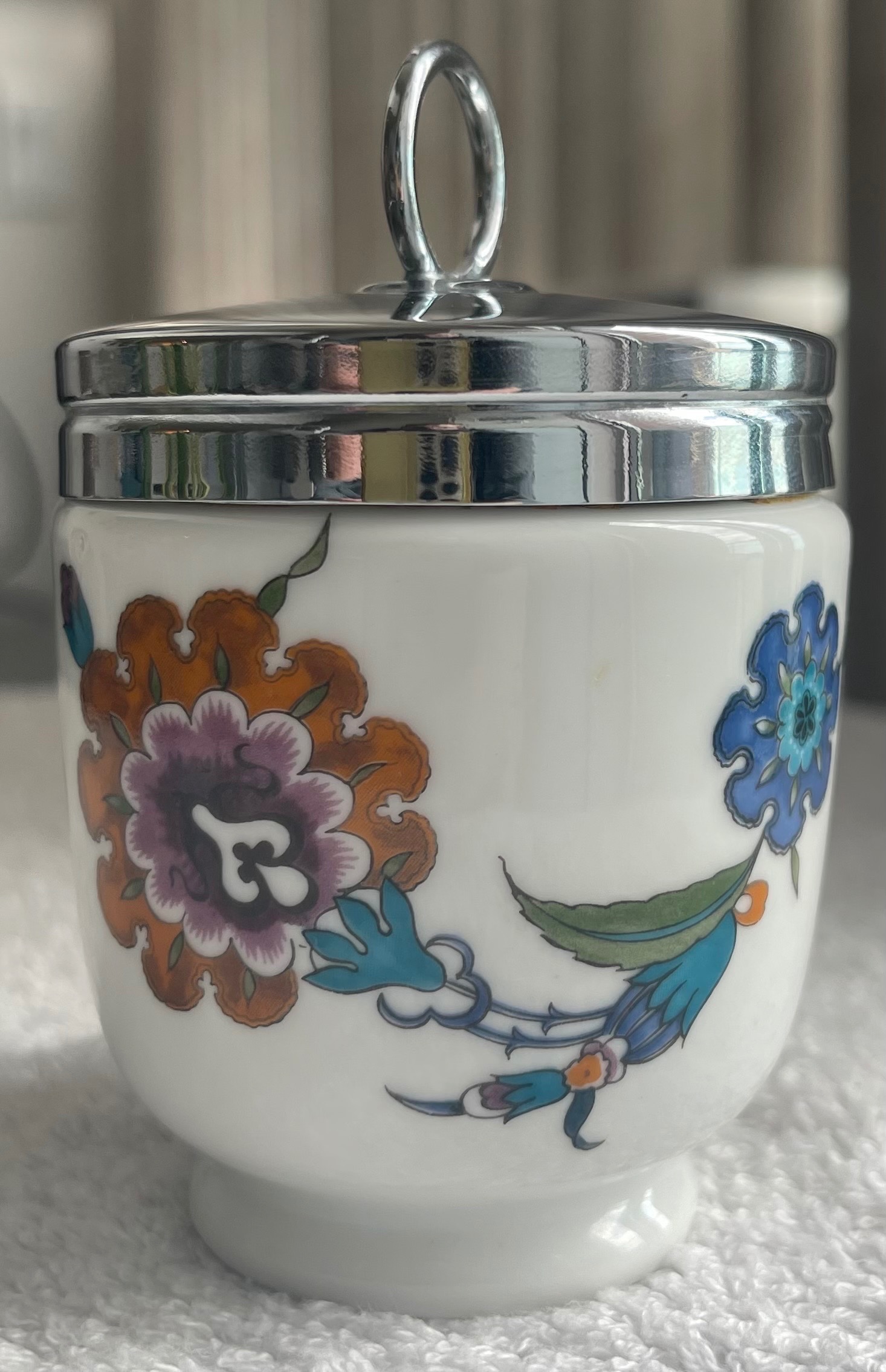 Rare King Size Royal Worcester Egg Coddler (Palmyra Pattern) - photo 2