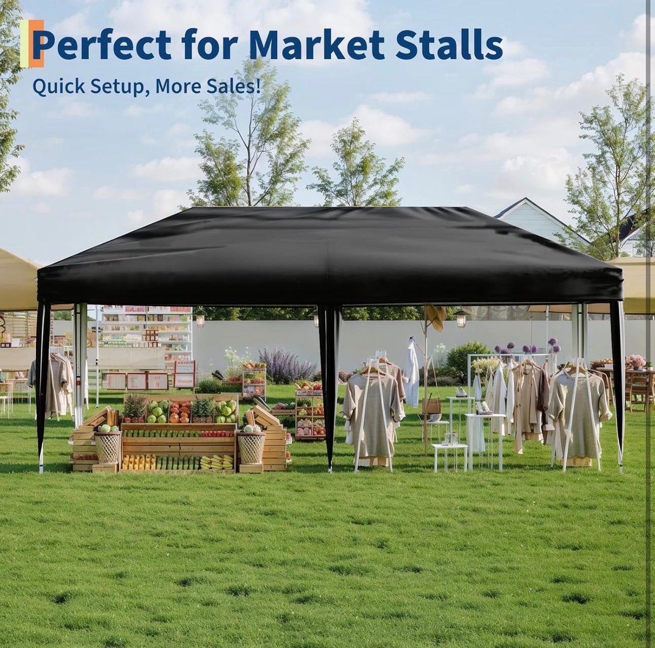 10x20ft Waterproof Pop-Up Canopy Tent Portable Instant Party Pro