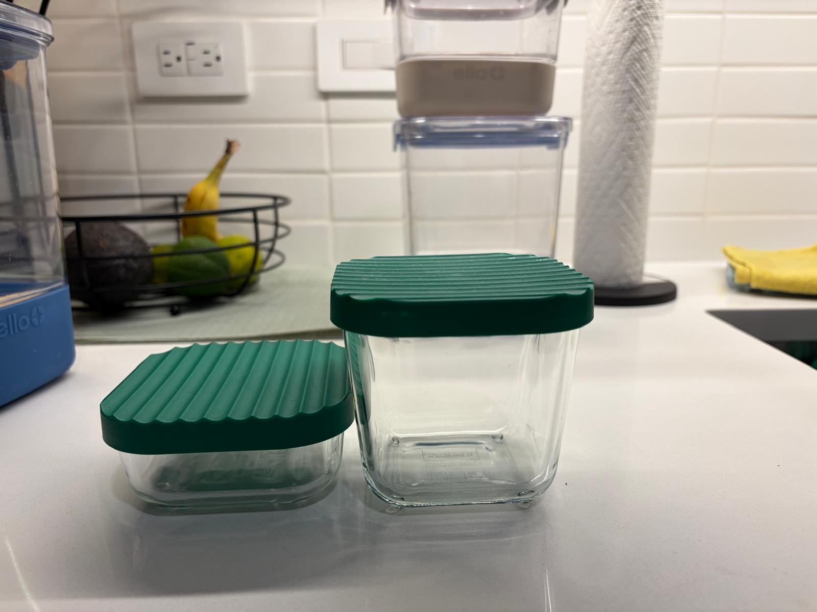 4 Glass Food Storage Containers with Lids - photo 2