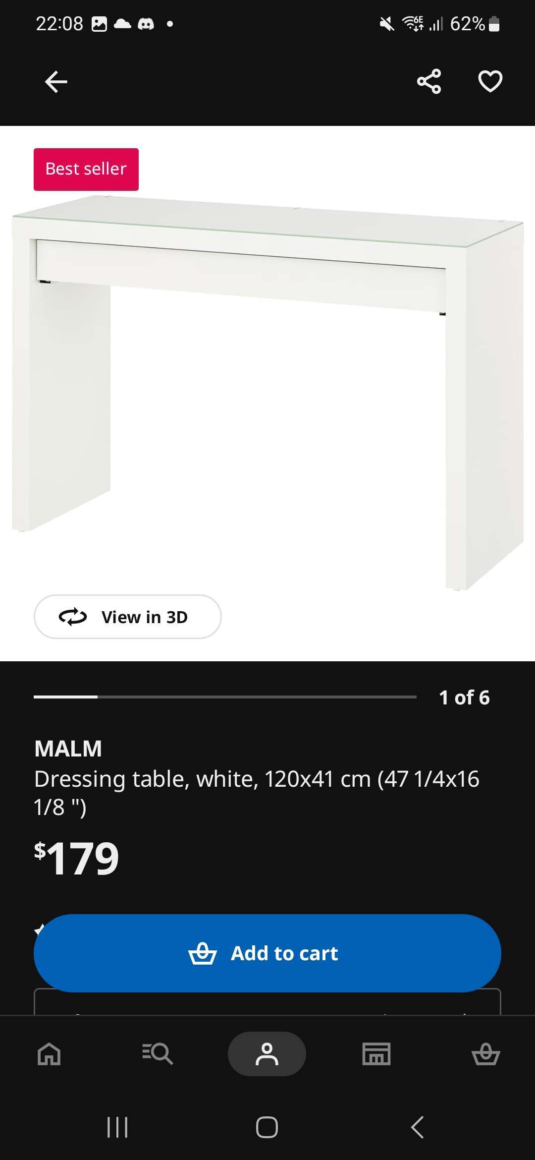Vanity Dressing Table ikea - Glass top + White - photo 4