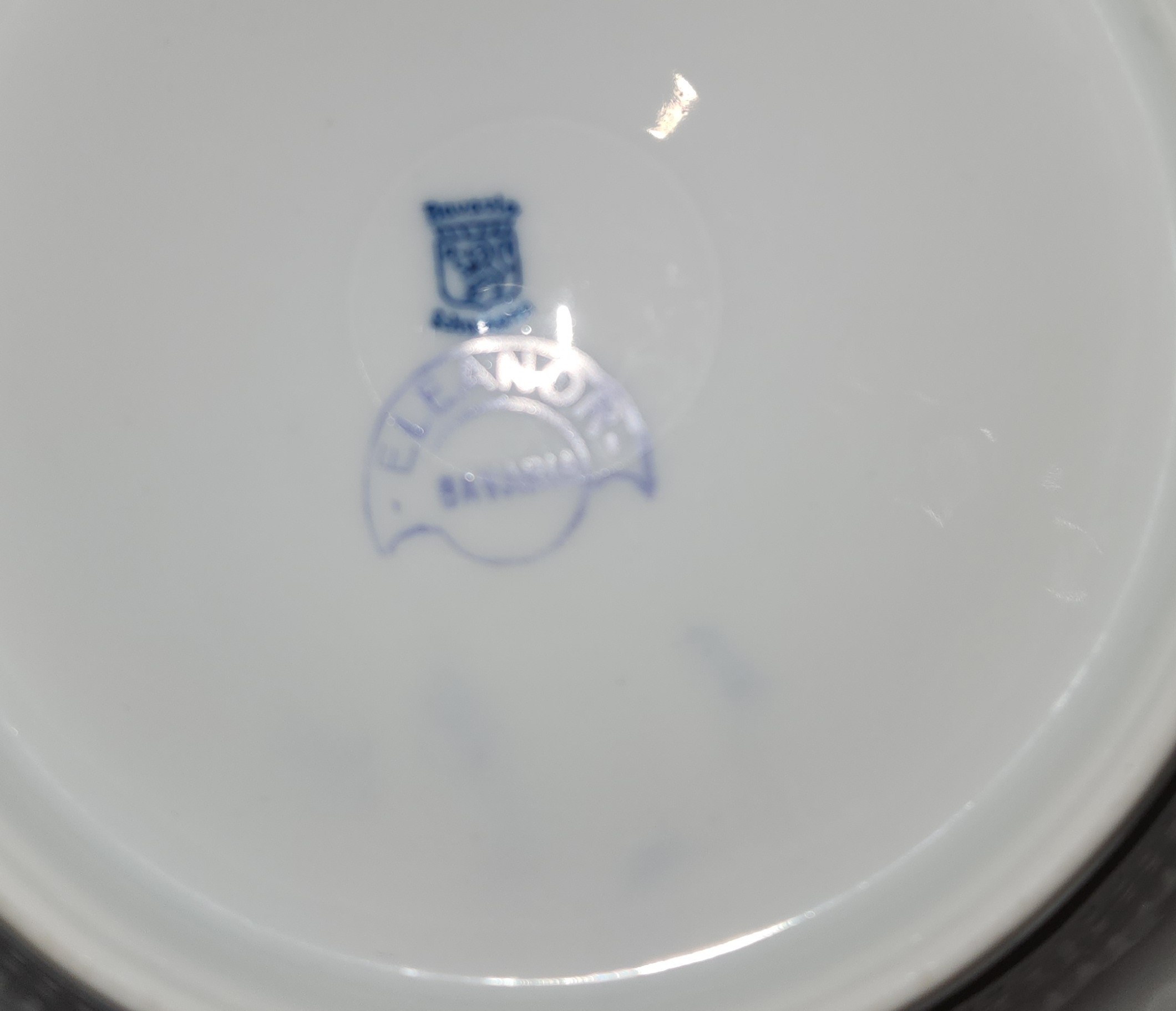 Schumann Bavaria Reticulated Bowl, "Three Graces," Blue Luster - photo 3
