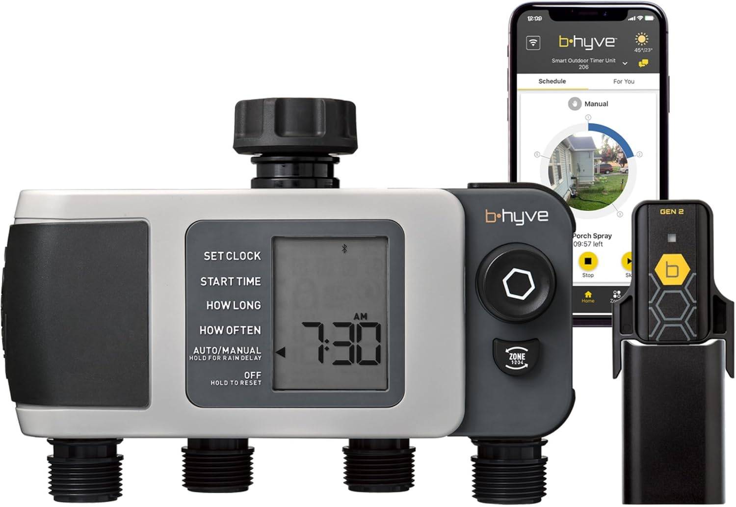 Orbit 24639 B-hyve XD 4-Port Smart Watering Timer with Wi-Fi Hub