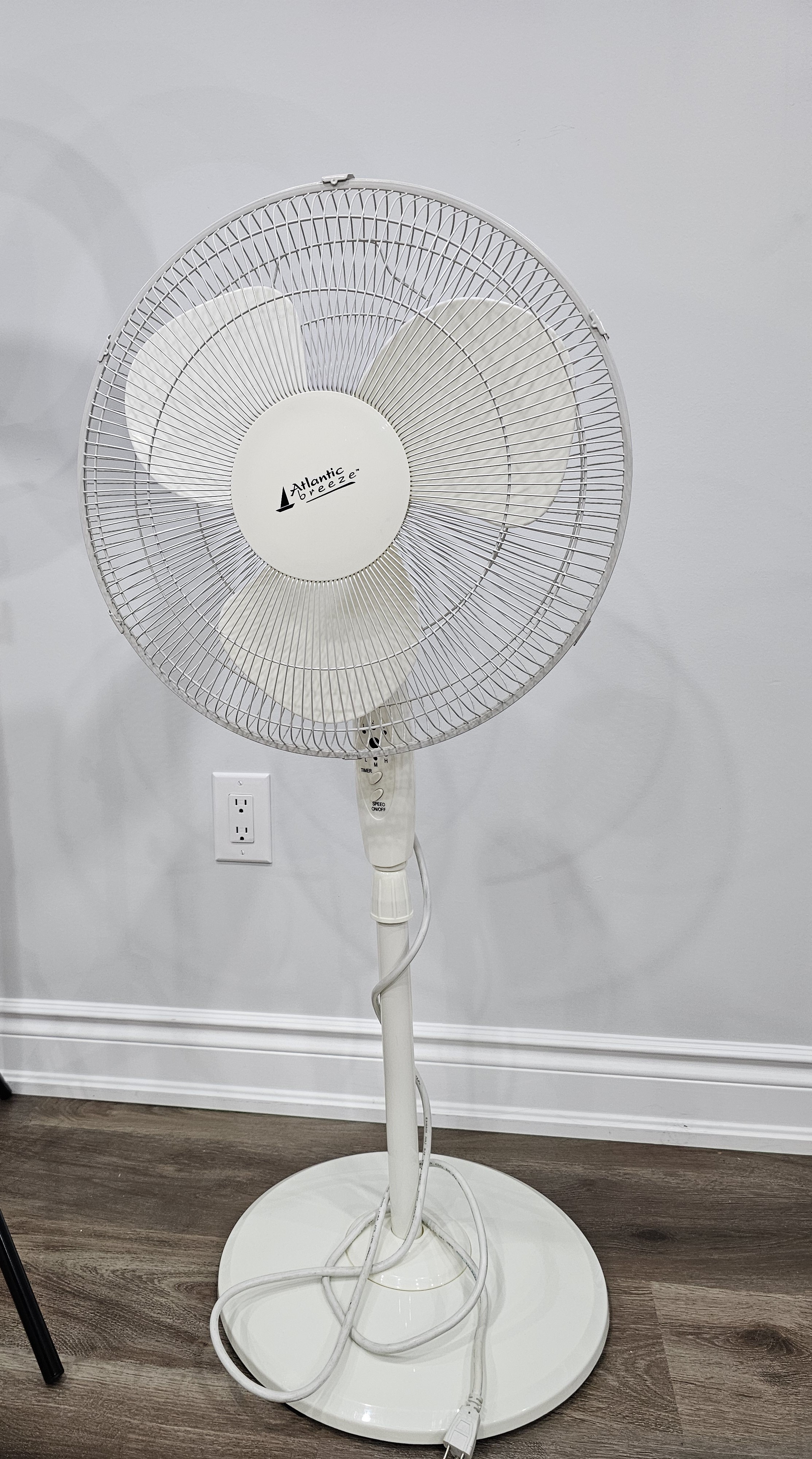 Atlantic Breeze White Pedestal Fan