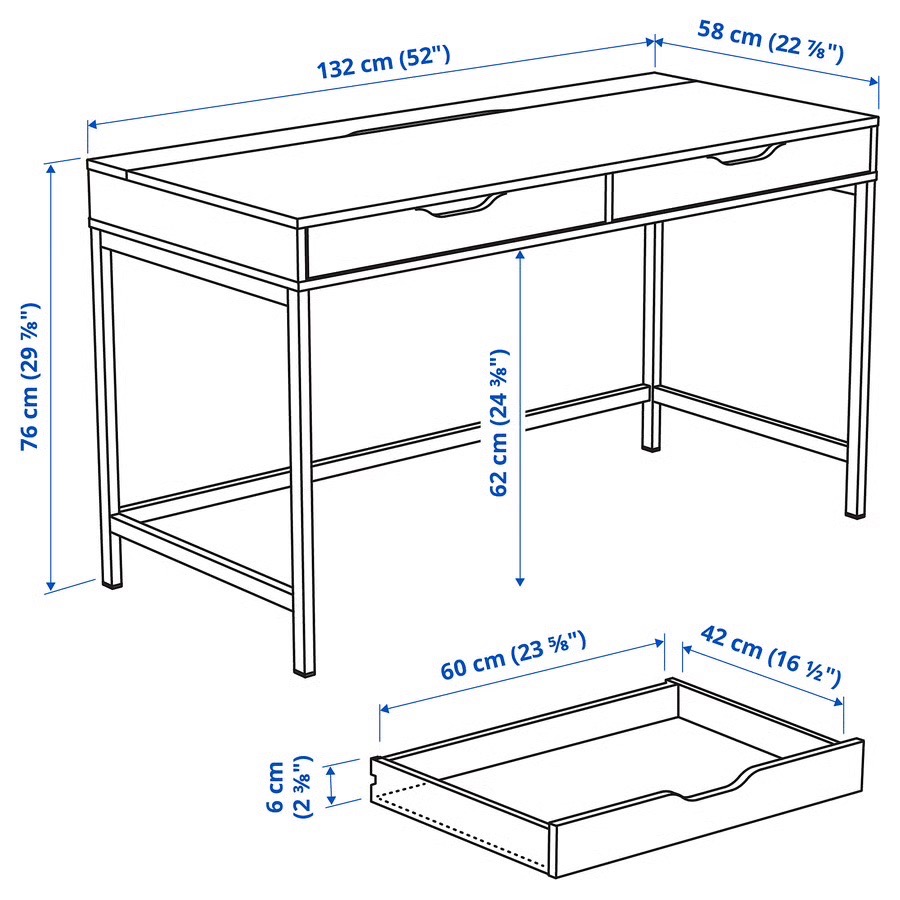 Desk with 2 drawers - photo 2