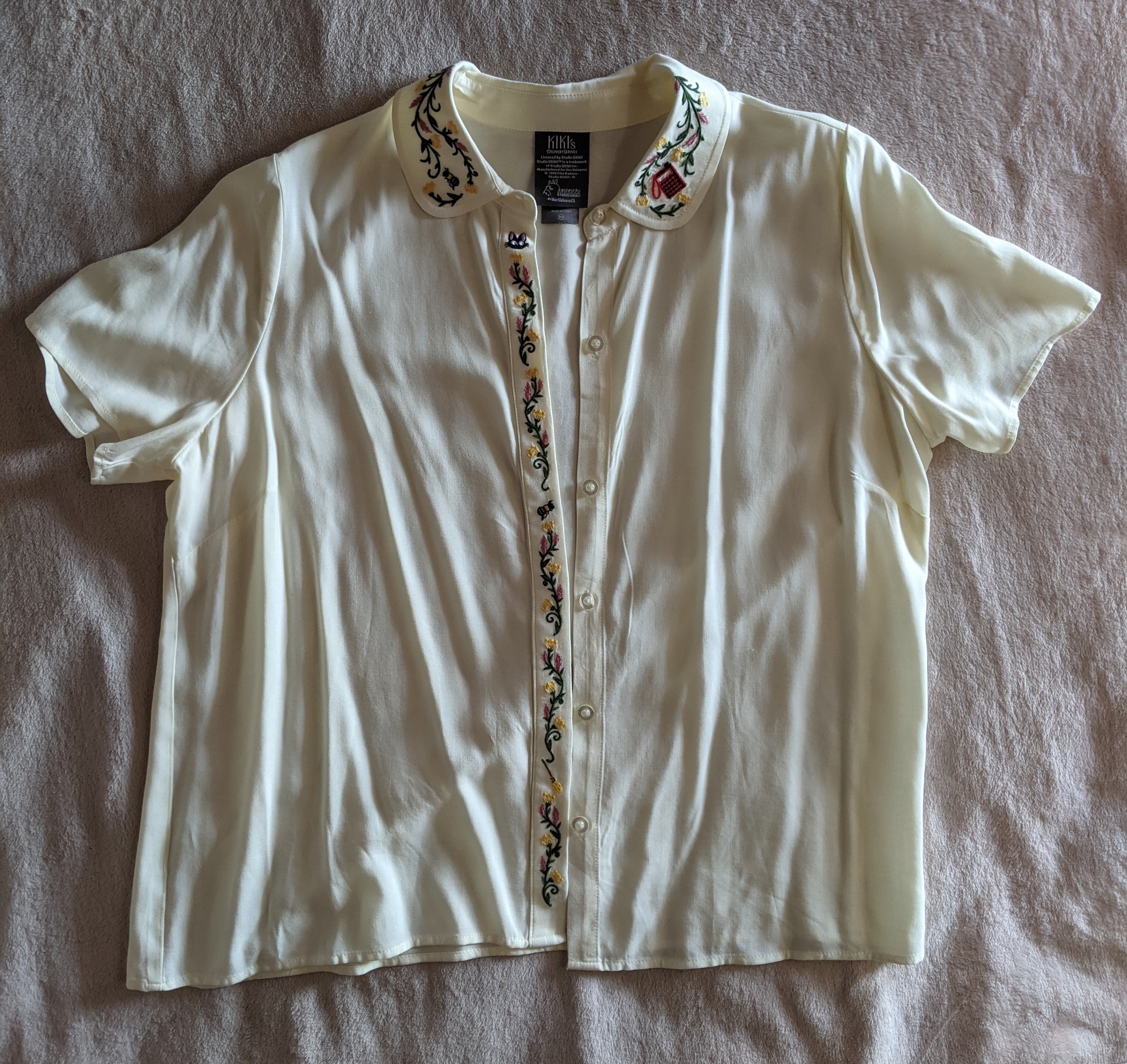 Kiki's Delivery Service Floral Girls Woven Button-Up