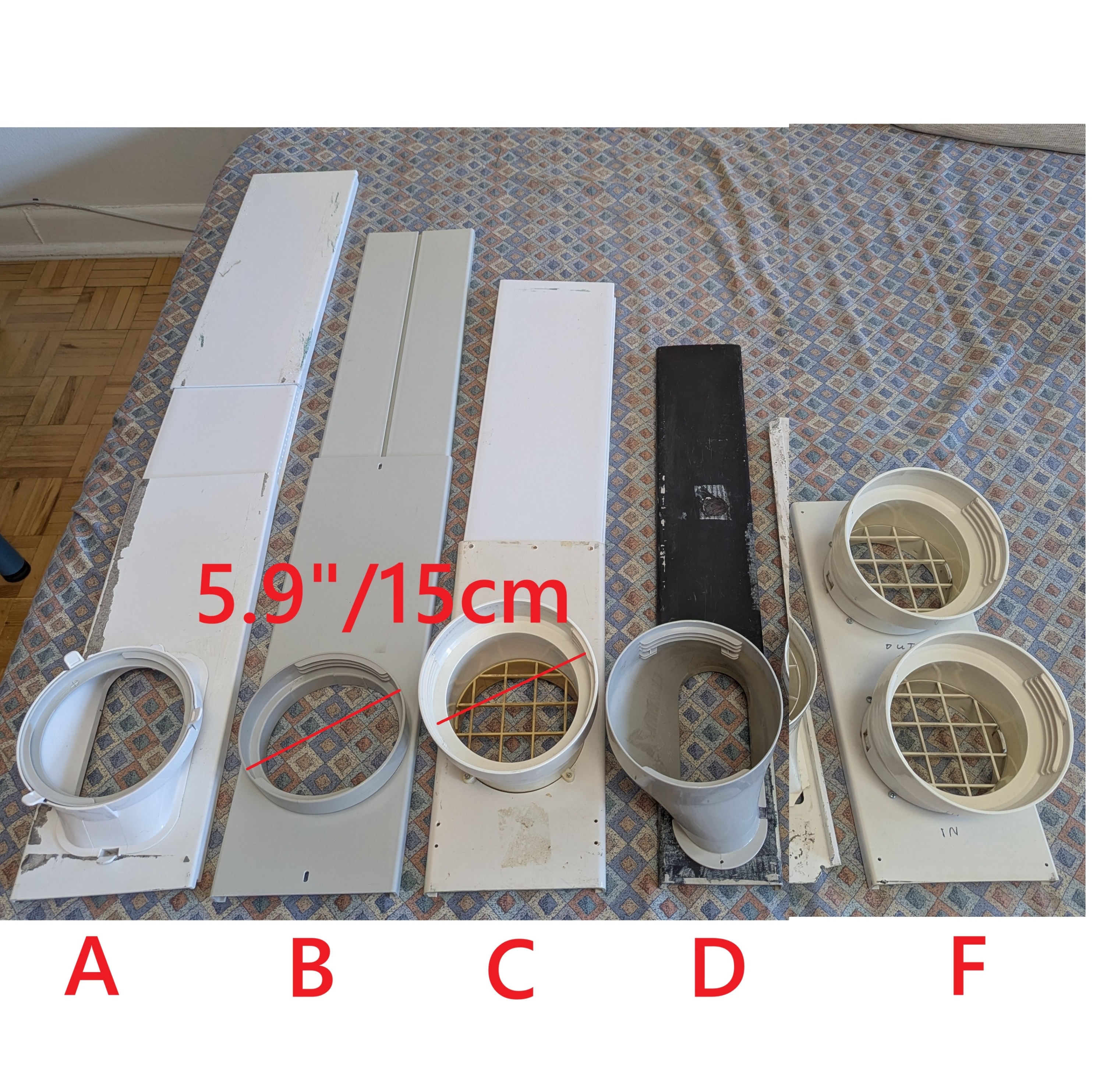Window Vent Kit, Seal Plates for Portable Mobile Air Conditioner