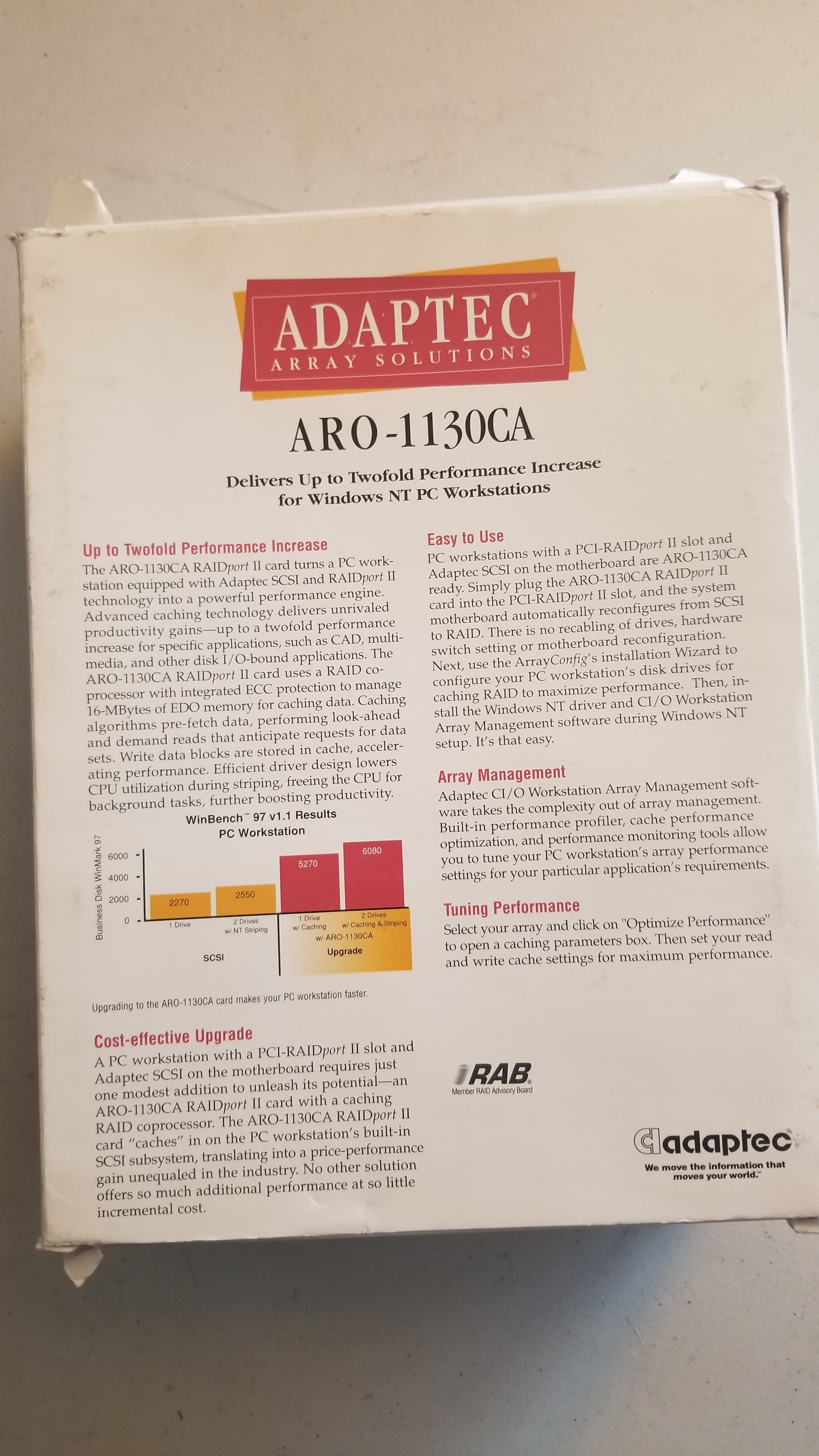 Adaptec ARO-1130CA PCI-RAIDport II Caching RAID Coprocessor Card - photo 3