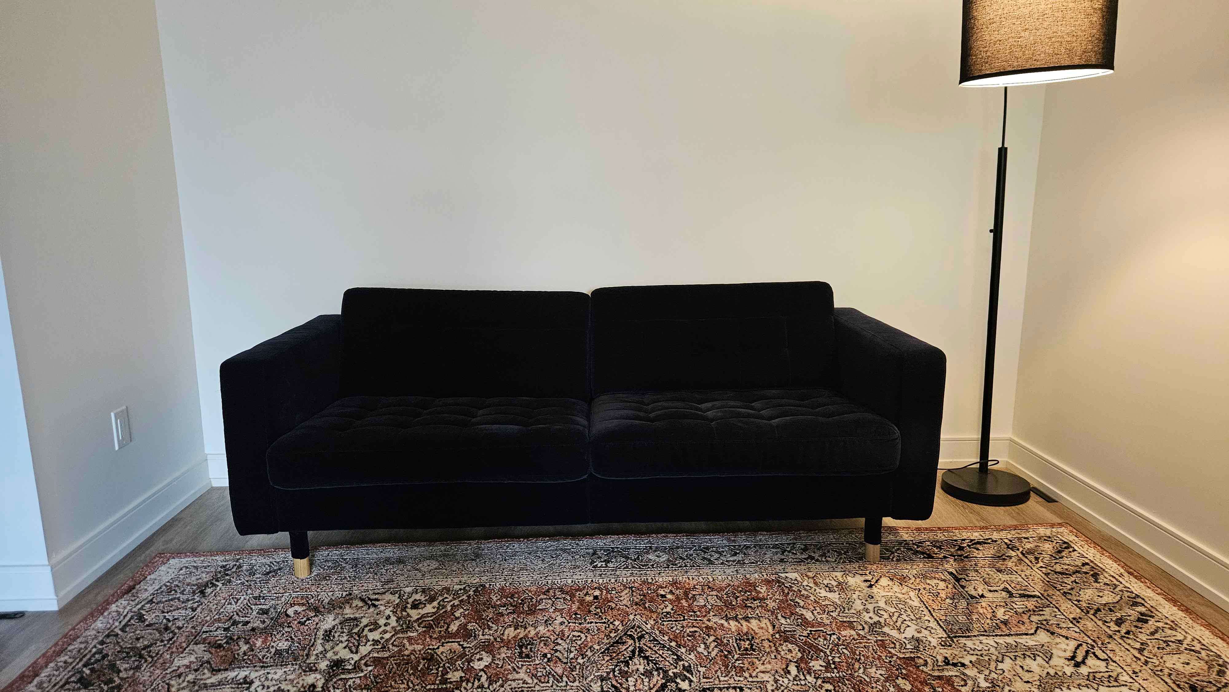 Ikea Love Sofa - Dark Blue Velvet Fabric - changeable cover