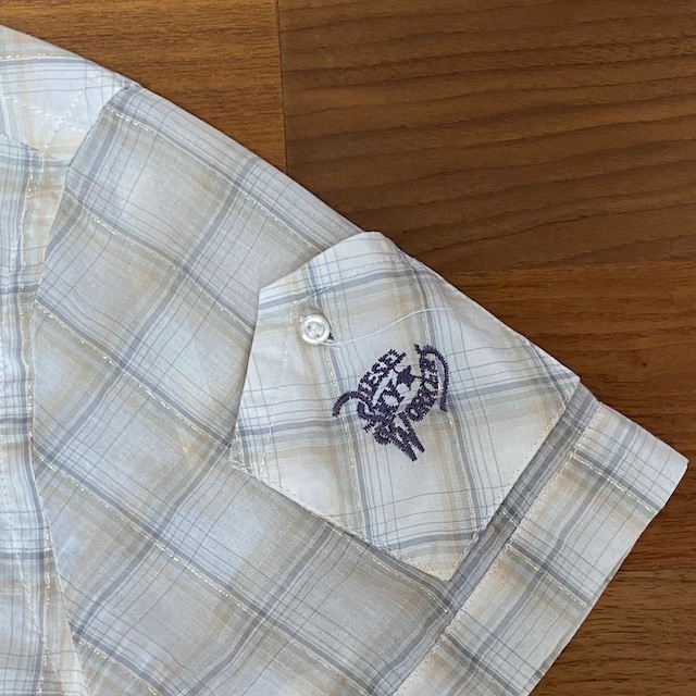Diesel Men's Plaid Short Sleeve Shirt Size L - photo 3