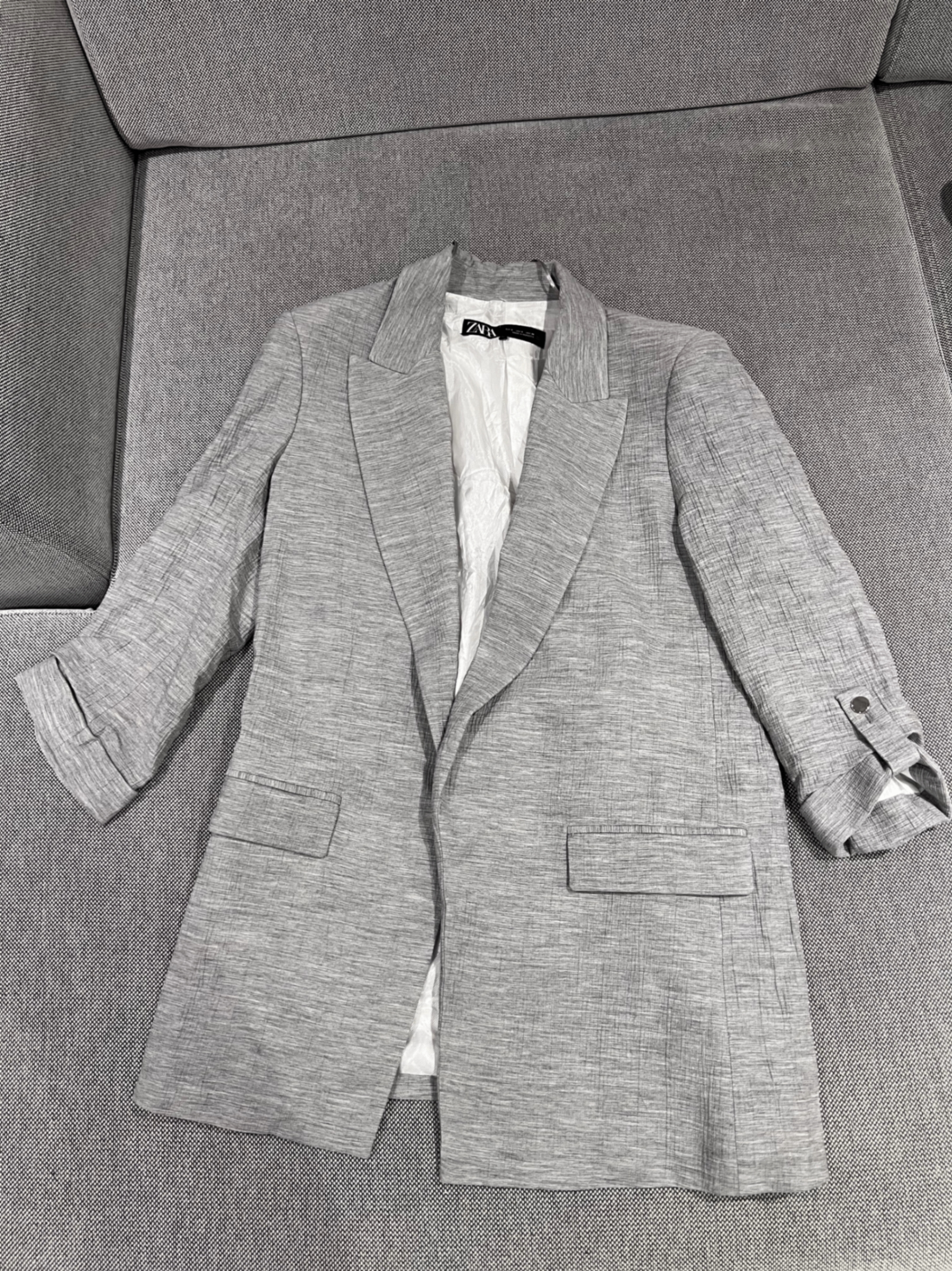 Zara Light grey women blazer (Size S)