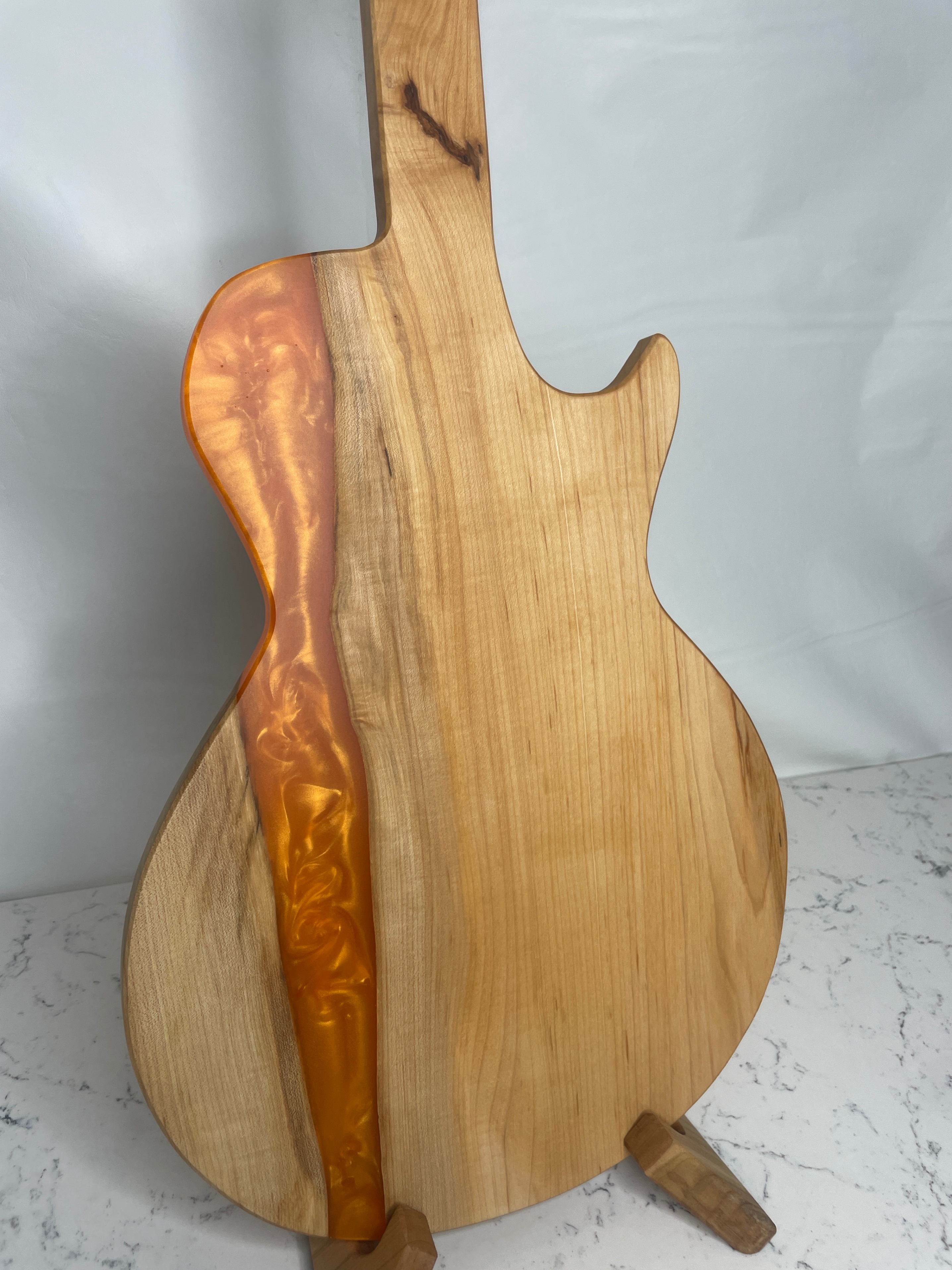 "Guitar"-Erie Board (Gibson Charcuterie Board w/ Orange Epoxy) - photo 2