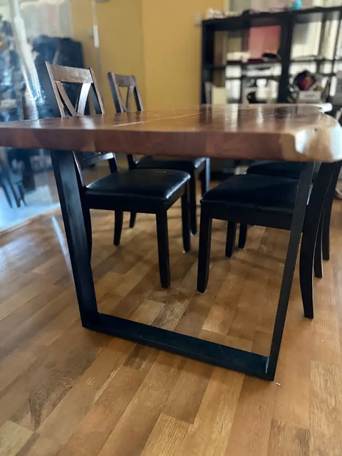 Solid black walnut wood dining table - photo 4