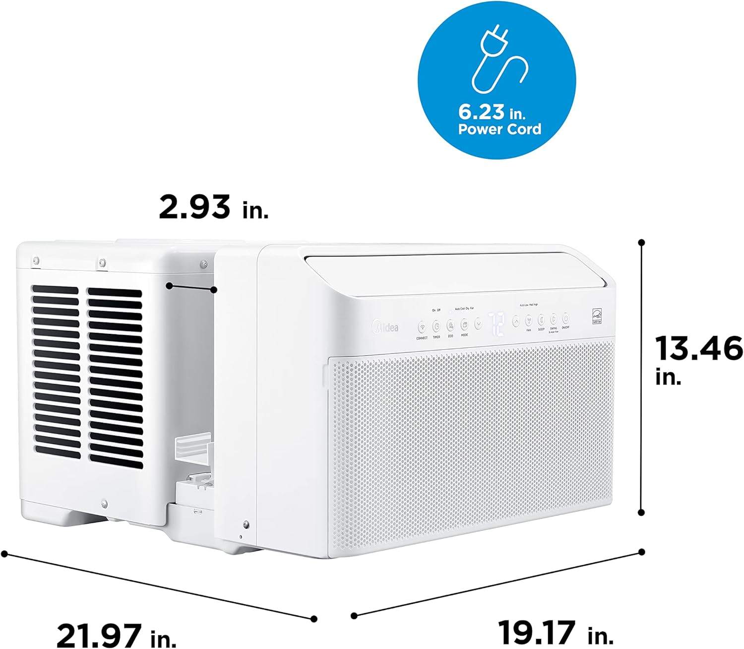 ❄️🔇 Midea 8,000 BTU U‑Shaped Smart Inverter Window AC – - photo 2