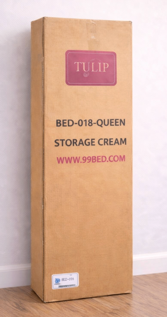 Tulip Queen Storage Bed Frame - Cream Fabric - photo 3