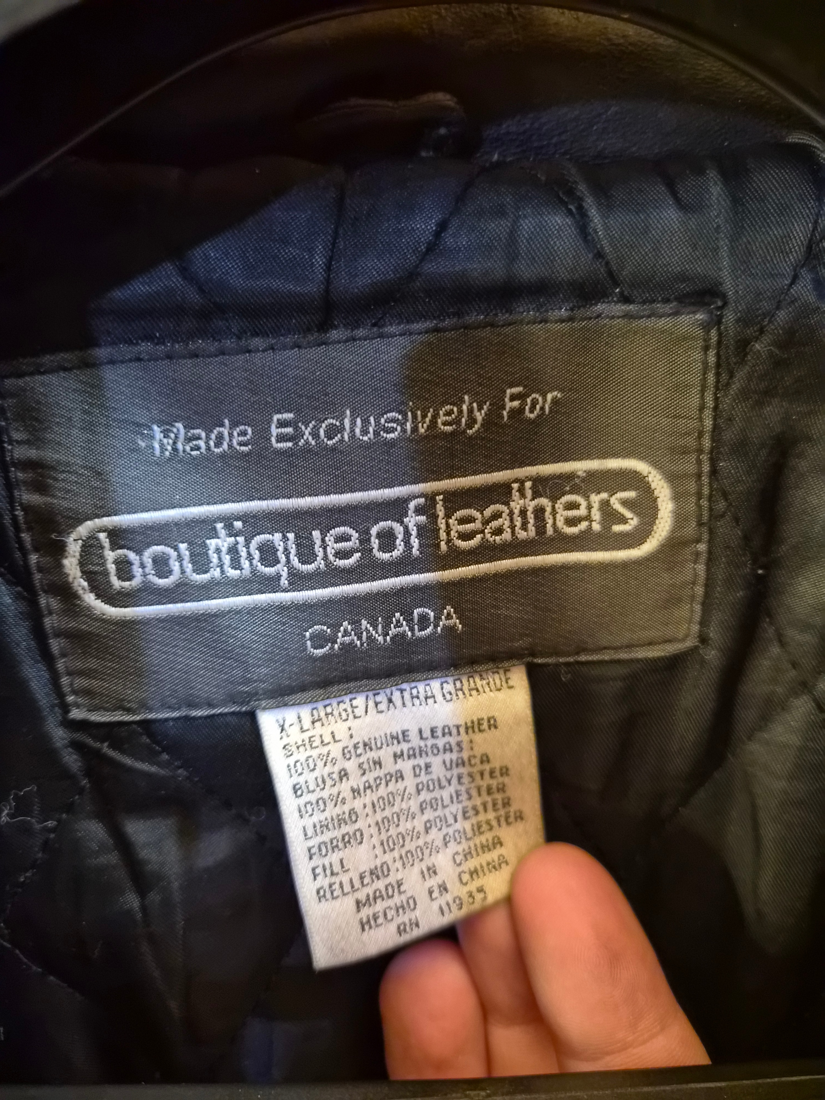 Boutique of Leathers Black Genuine Leather Jacket X-Large - photo 2